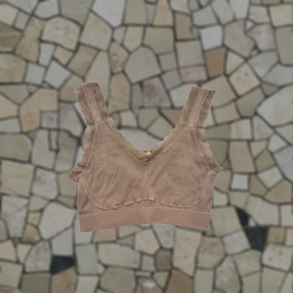 Hanes Hanes Signature Bralette Unisex Adults Size Grande One Size Beige Seamless Ribbed L Bralette Womens Mens Boys Girls Size ONE SIZE - 1 Thumbnail