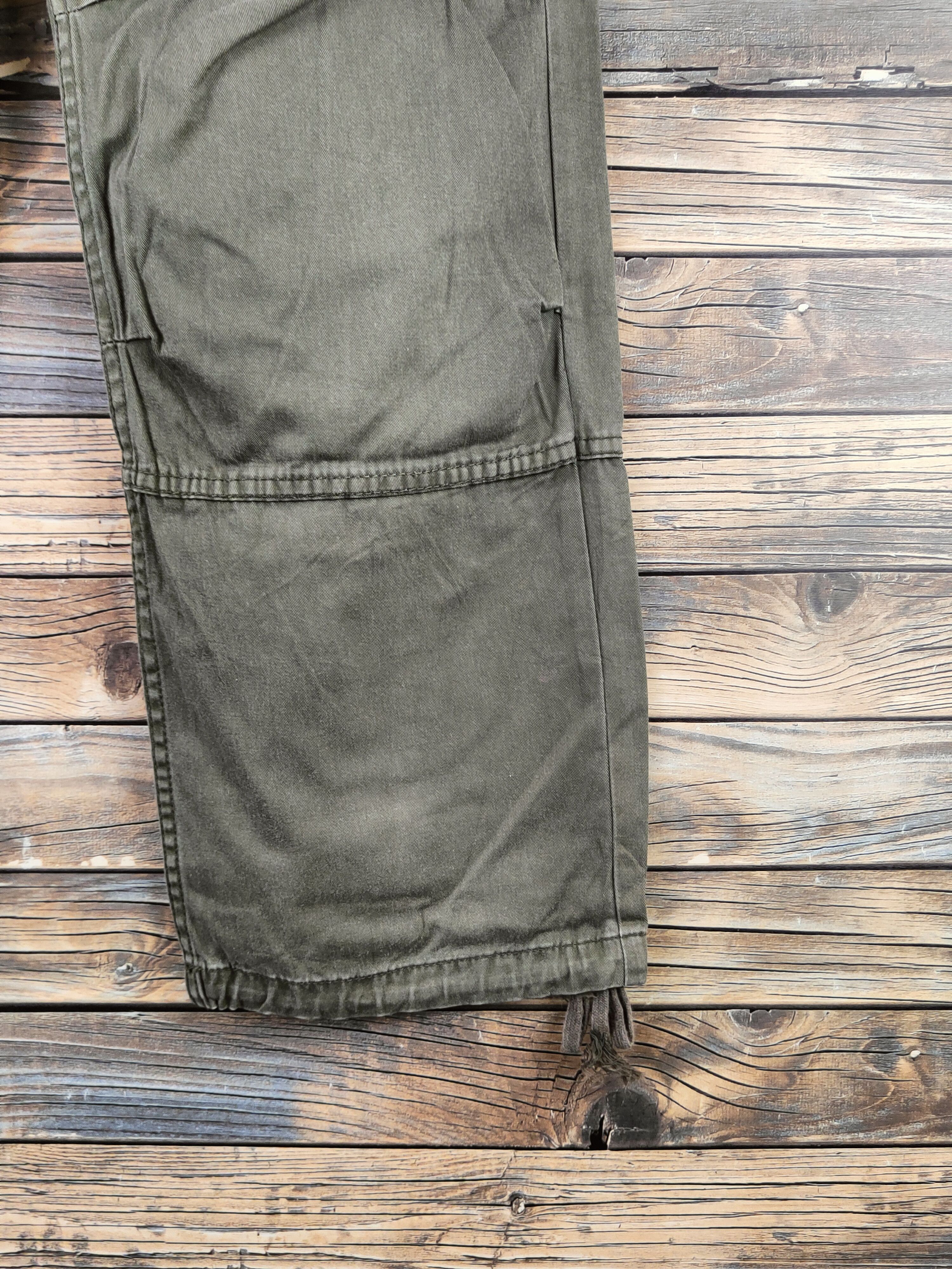 Japanese Brand DL Browny Olive Multipocket Cargo Pants #46-362 Size US 31 - 6 Thumbnail
