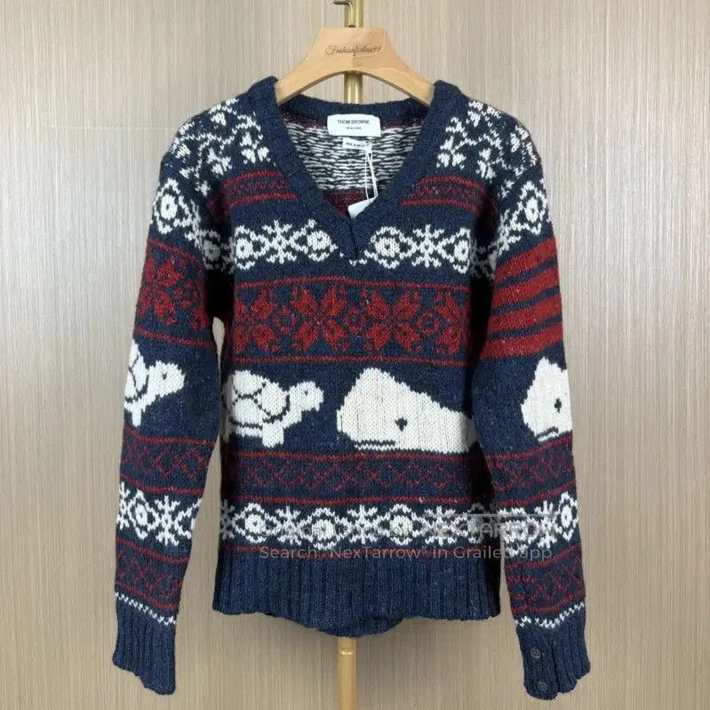 Thom Browne Thom Browne Colorful Wool Sweater for Women . Size M / US 6-8 / IT 42-44 - 1 Thumbnail