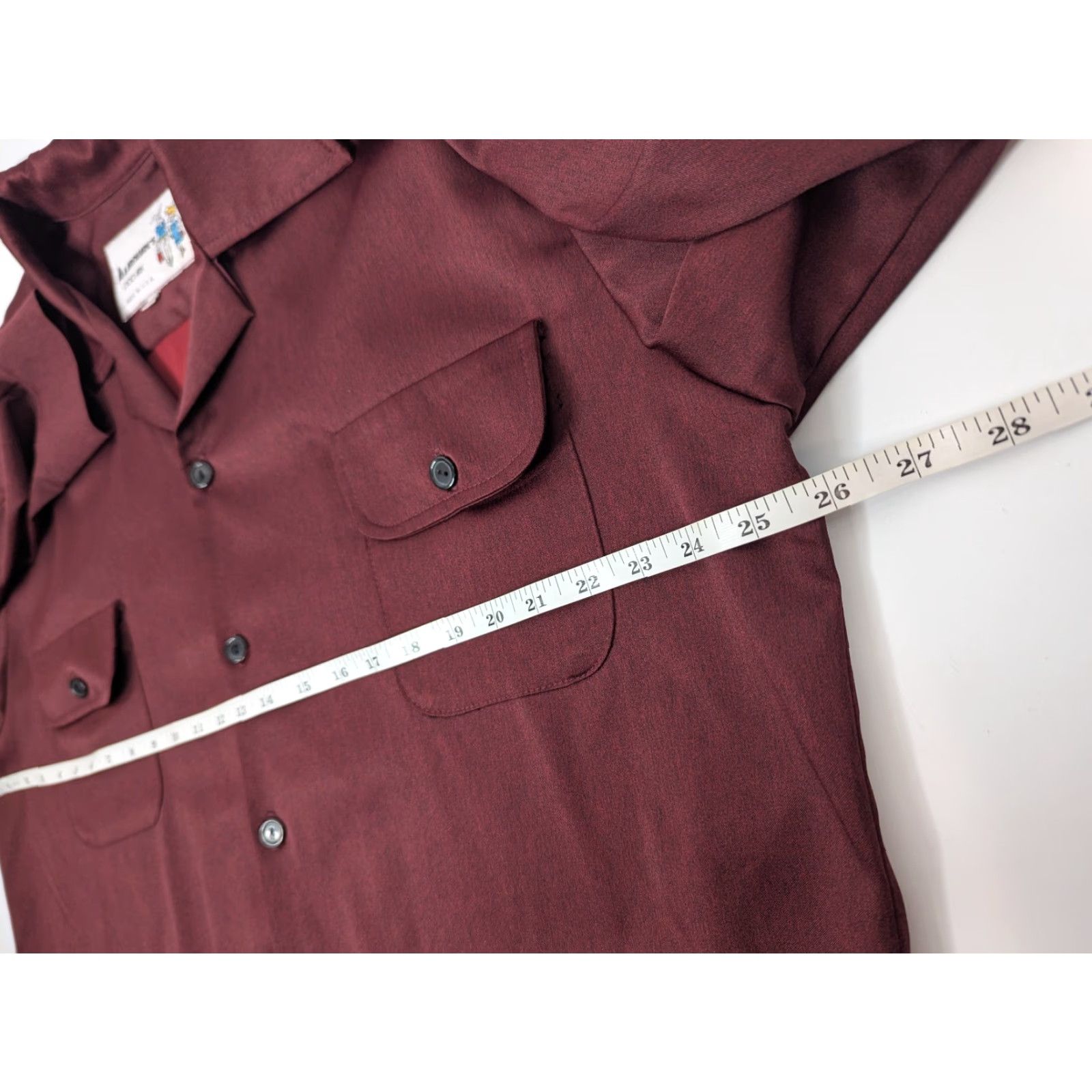 Vintage VINTAGE Aaardvarks Button-Front Shirt XL Burgundy Men’s Pajama Top Long Sleeve 1970s Size US XL / EU 56 / 4 - 6 Thumbnail