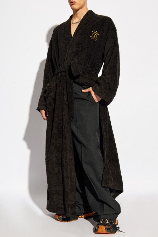 Balenciaga o1bcso1str1125 Maxi Bathrobe Coat in Black Size US M / EU 48-50 / 2 - 3 Thumbnail