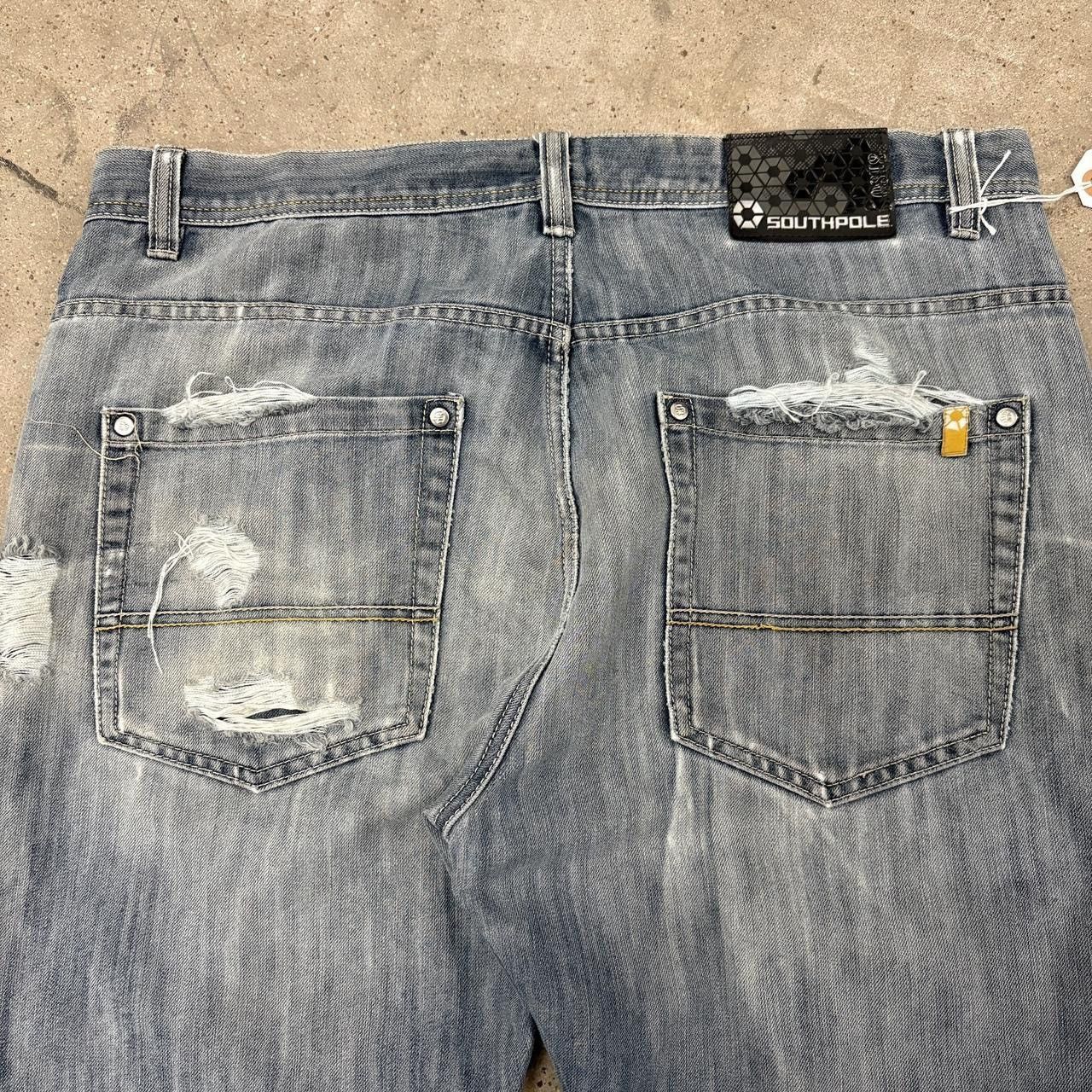 Southpole Y2K 2000s SouthPole Faded & Distressed Yellow Tab Jeans Size US 38 / EU 54 - 4 Thumbnail