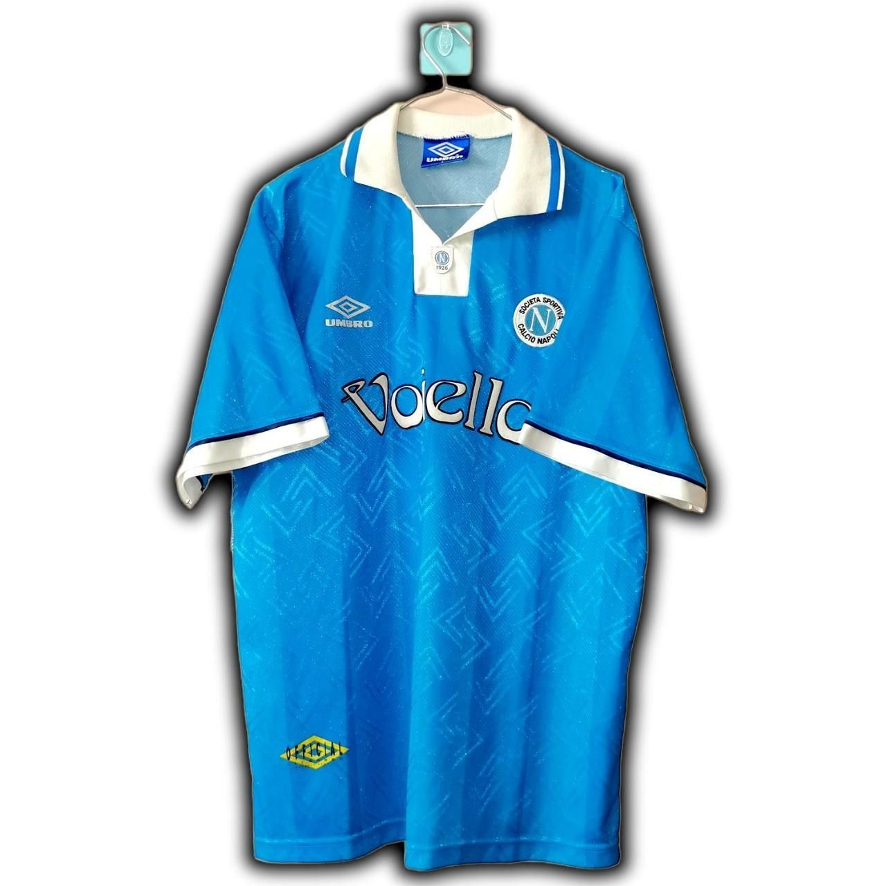 Umbro SSC Napoli 1993 1994 1995 Home Shirt Jersey Size US L / EU 52-54 / 3 - 4 Thumbnail