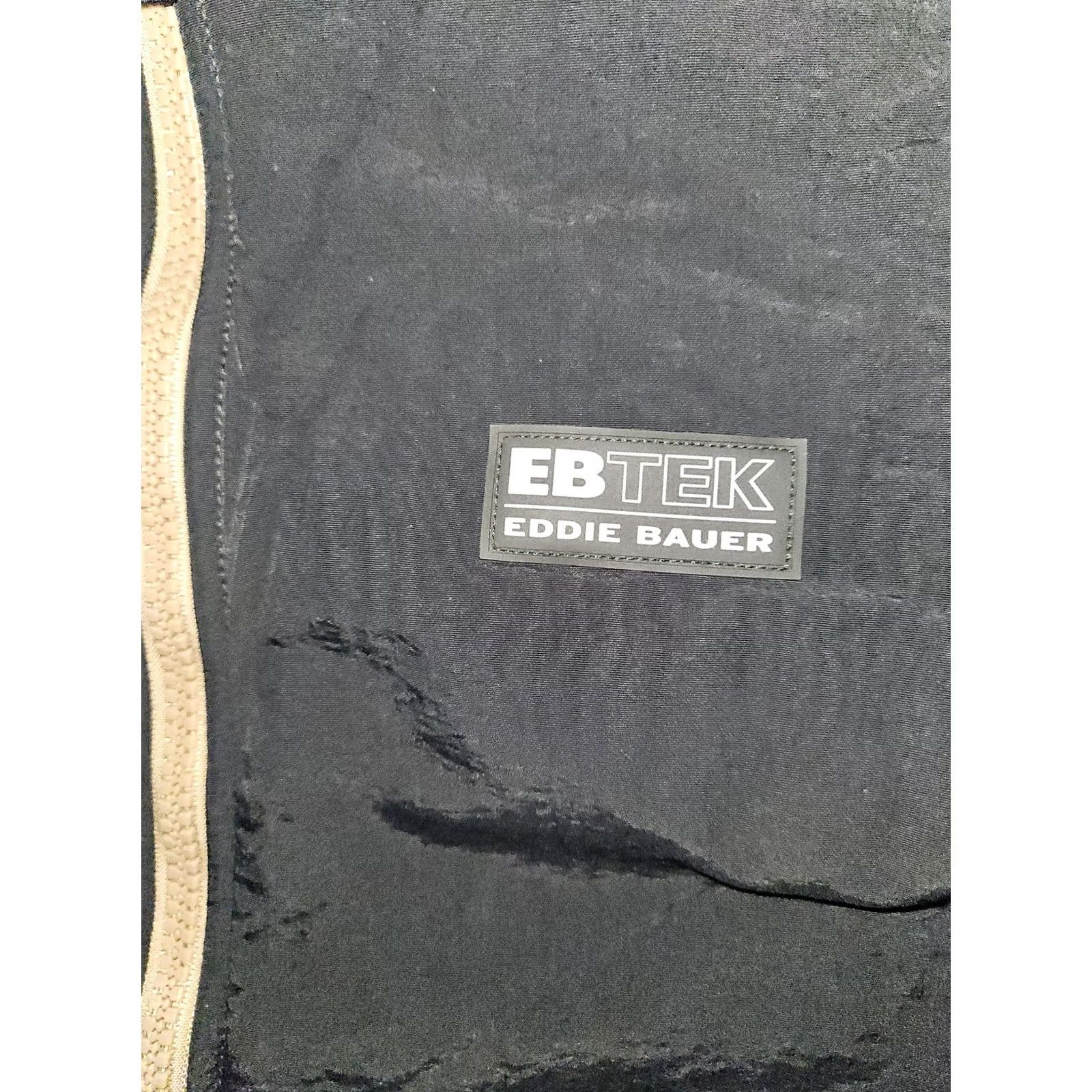 Eddie Bauer Eddie Bauer Ebtek Fleece Vest Mens Large Black Tan Full Zip Outdoor Sleeveless Vest Size US L / EU 52-54 / 3 - 4 Thumbnail