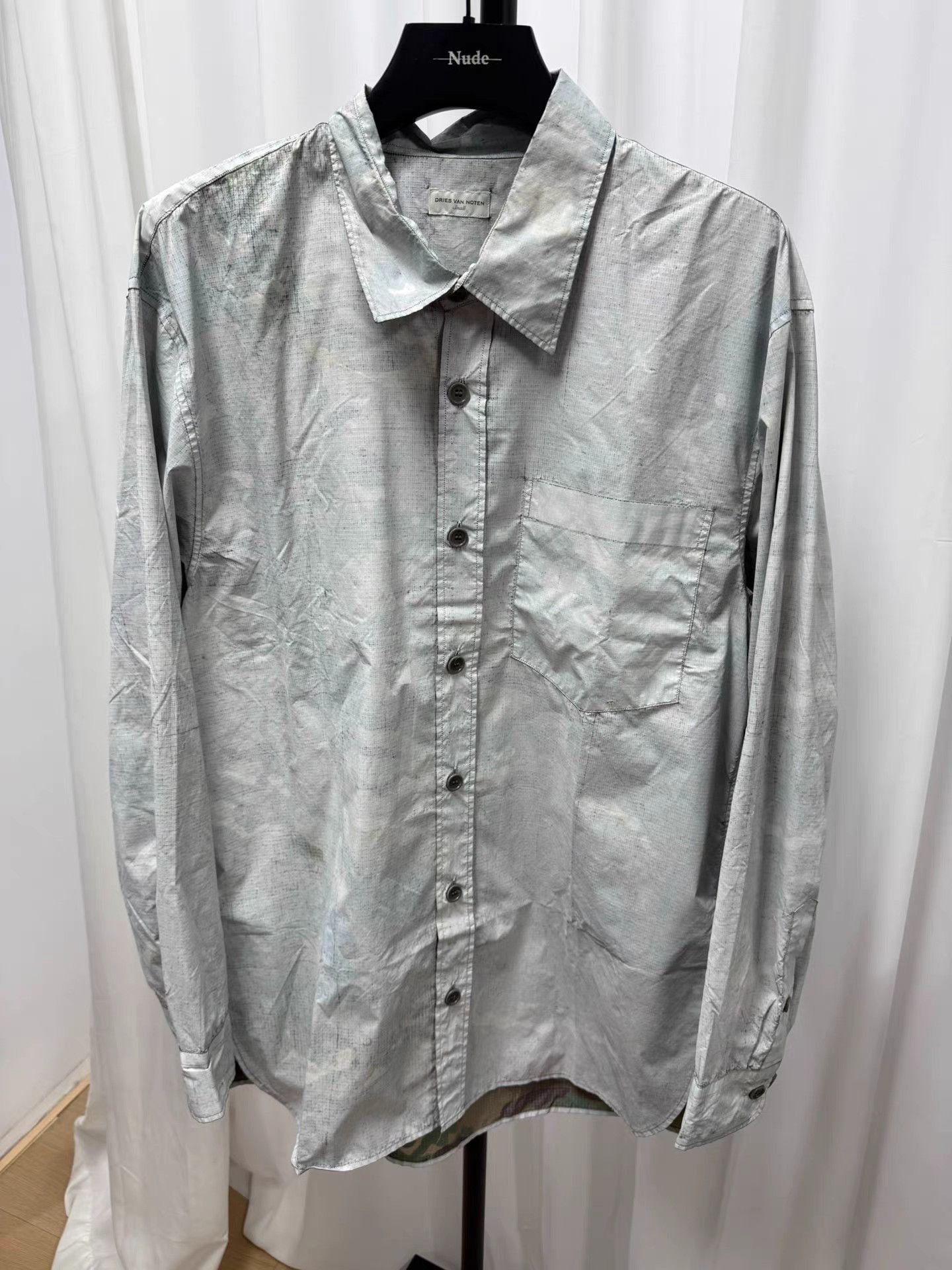 Dries Van Noten Dries Van Noten Paint Splatter Camo Oversized Shirt K20 Size US S / EU 44-46 / 1 - 1 Thumbnail