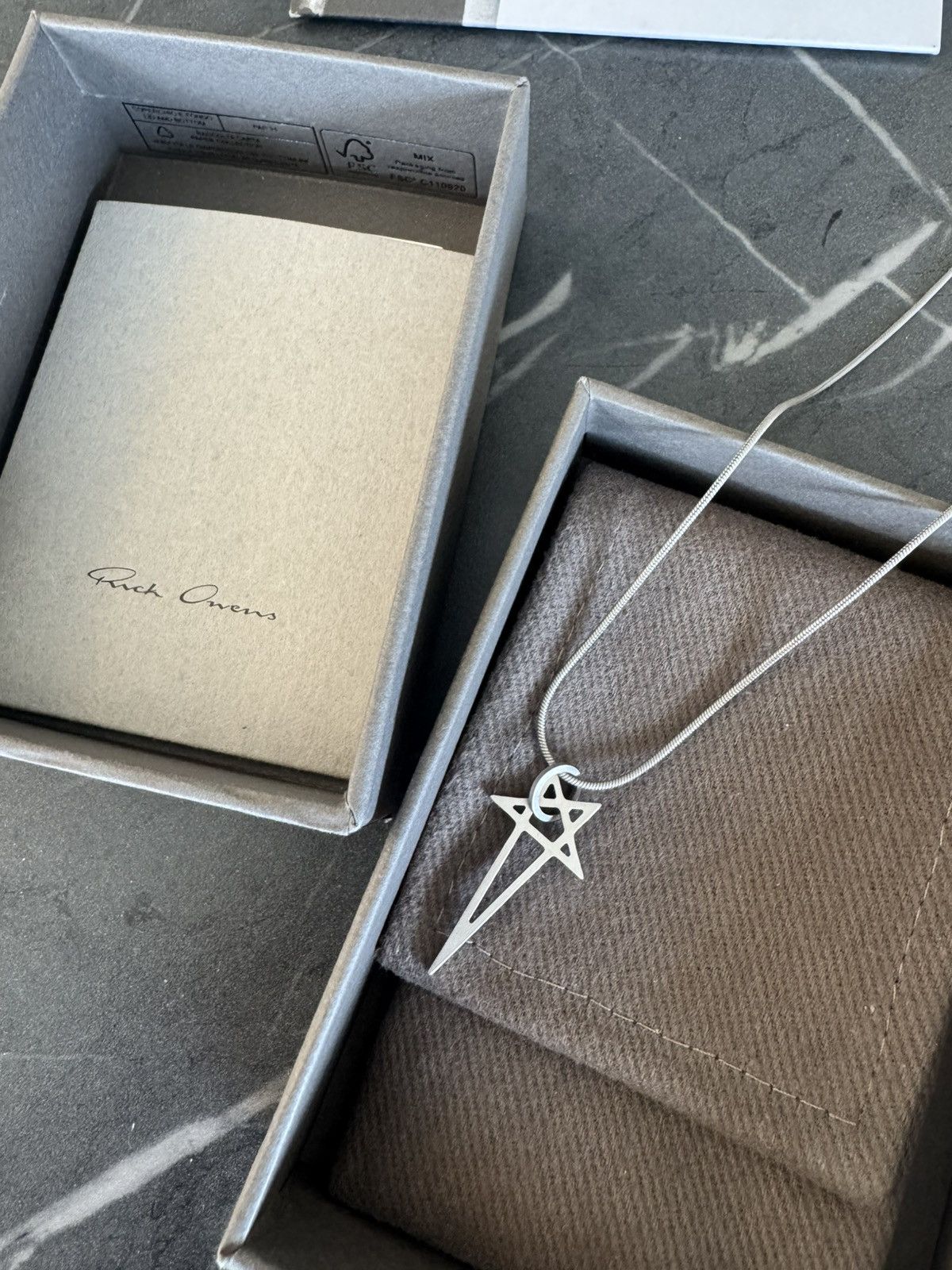 Rick Owens SS20 Rick Owens Pentagram Choker Necklace Tecuatl