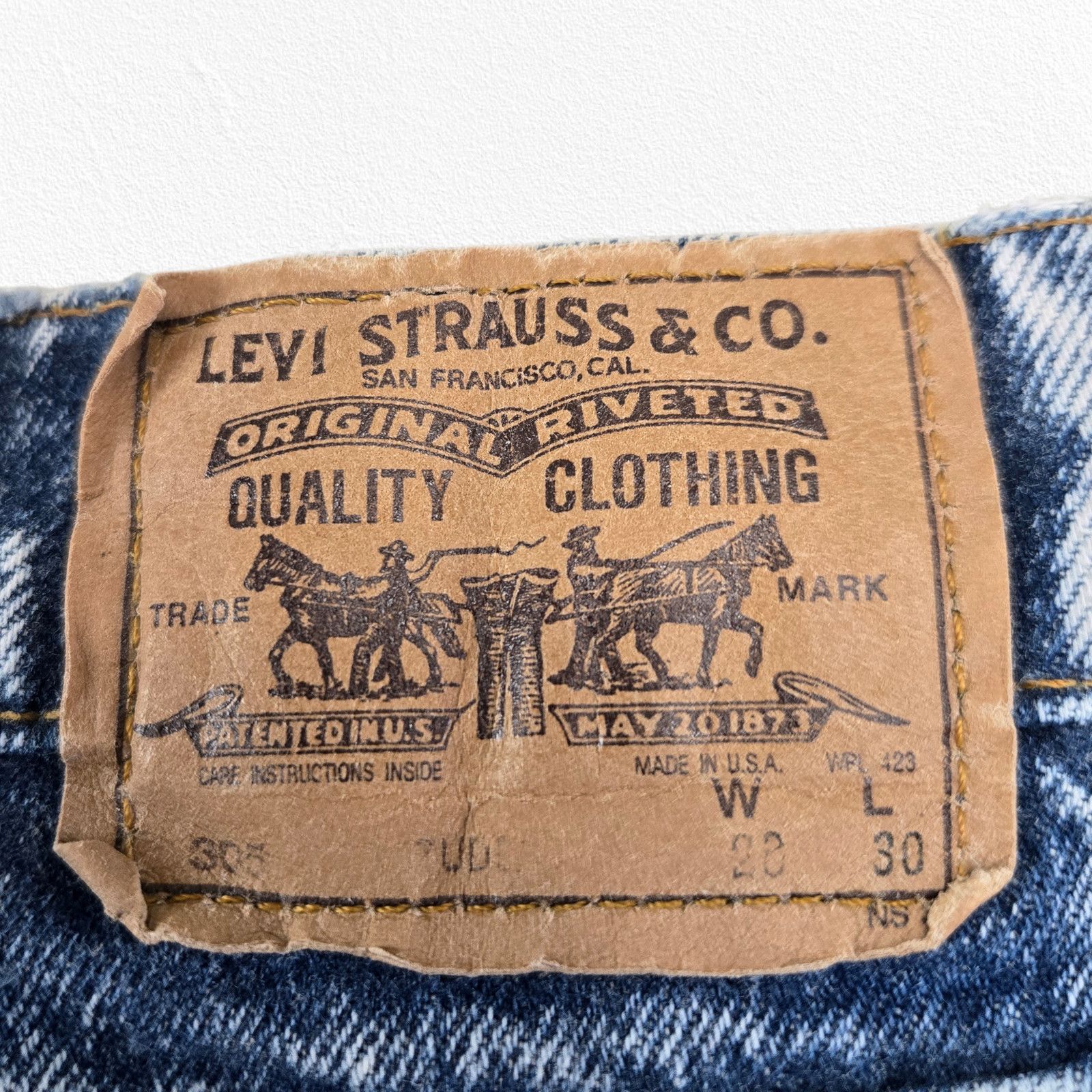 Levi's Vintage Levi’s Orange Tab Acid Wash Straight Leg Jeans W28 Size 28" / US 6 / IT 42 - 10 Thumbnail