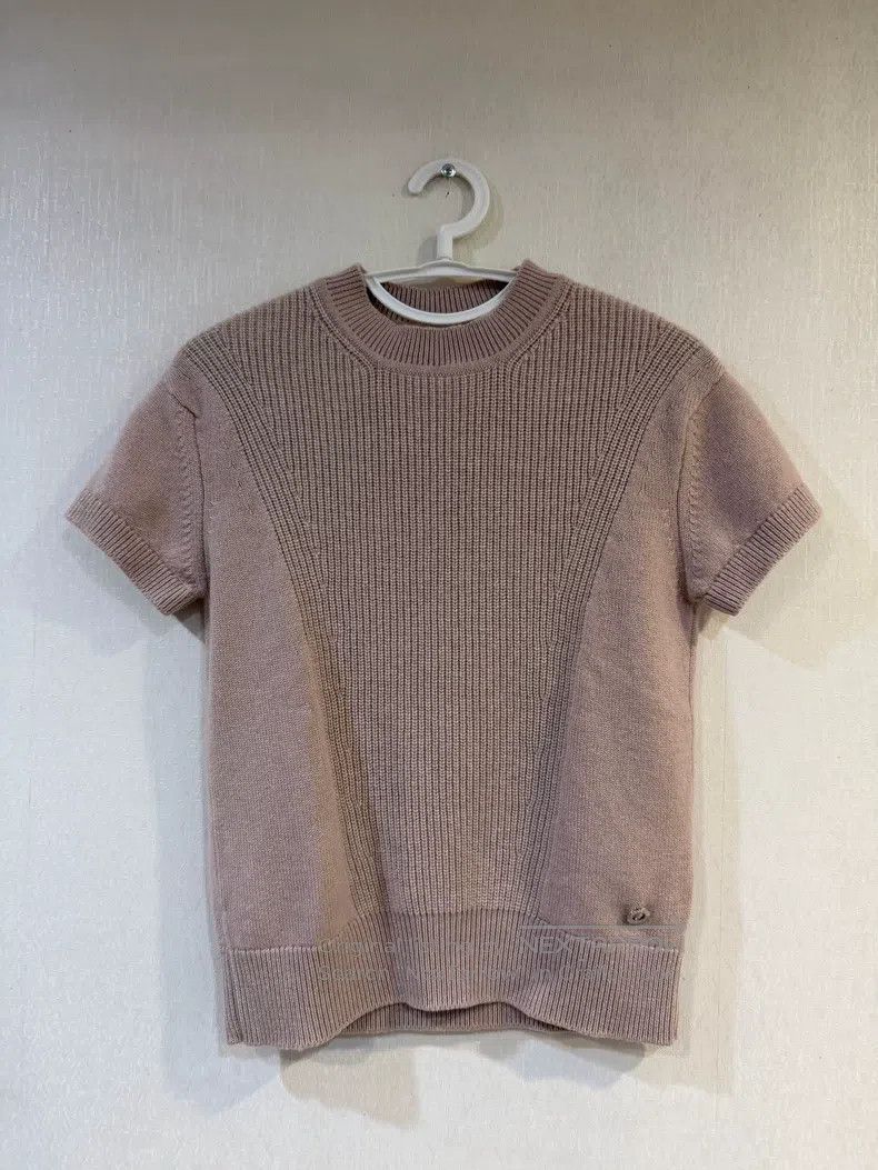 Hermes Hermes Pearlescent Pink Knitted Short Sleeve Size XS / US 0-2 / IT 36-38 - 1 Thumbnail