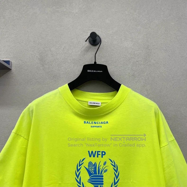Balenciaga Balenciaga WFP Limited Edition Fluorescent Yellow Short Sl Size US S / EU 44-46 / 1 - 4 Thumbnail