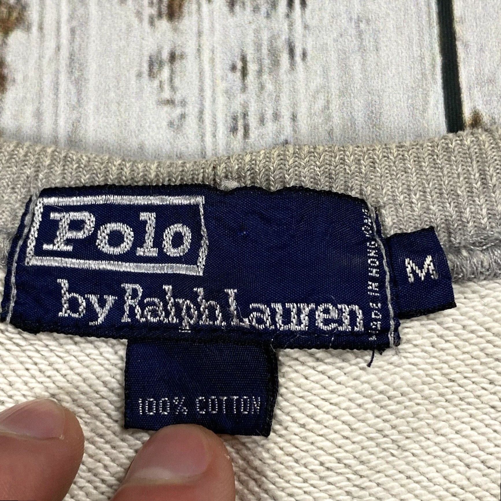 Polo Ralph Lauren VINTAGE Polo Ralph Lauren Crew Neck Sweatshirt Mens M 100% Cotton Gray 90s Athleisure Size US M / EU 48-50 / 2 - 3 Thumbnail