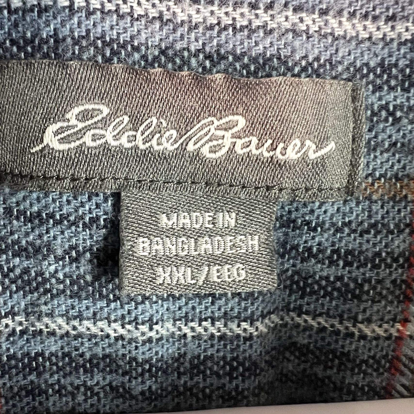 Eddie Bauer Eddie Bauer Plaid Flannel Button-Up Shirt Mens 2XL Blue Size US XXL / EU 58 / 5 - 5 Thumbnail
