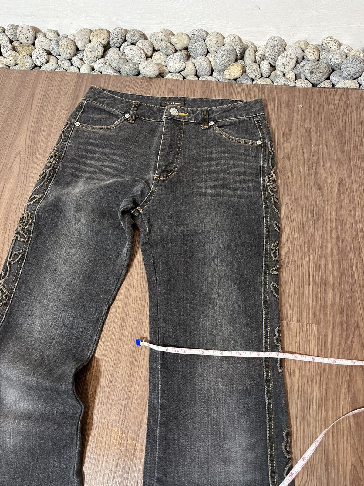 Hysteric Glamour × If Six Was Nine × Japanese Brand Jouer Aux Echecs japan floral embroidery flare denim Size US 27 - 16 Thumbnail