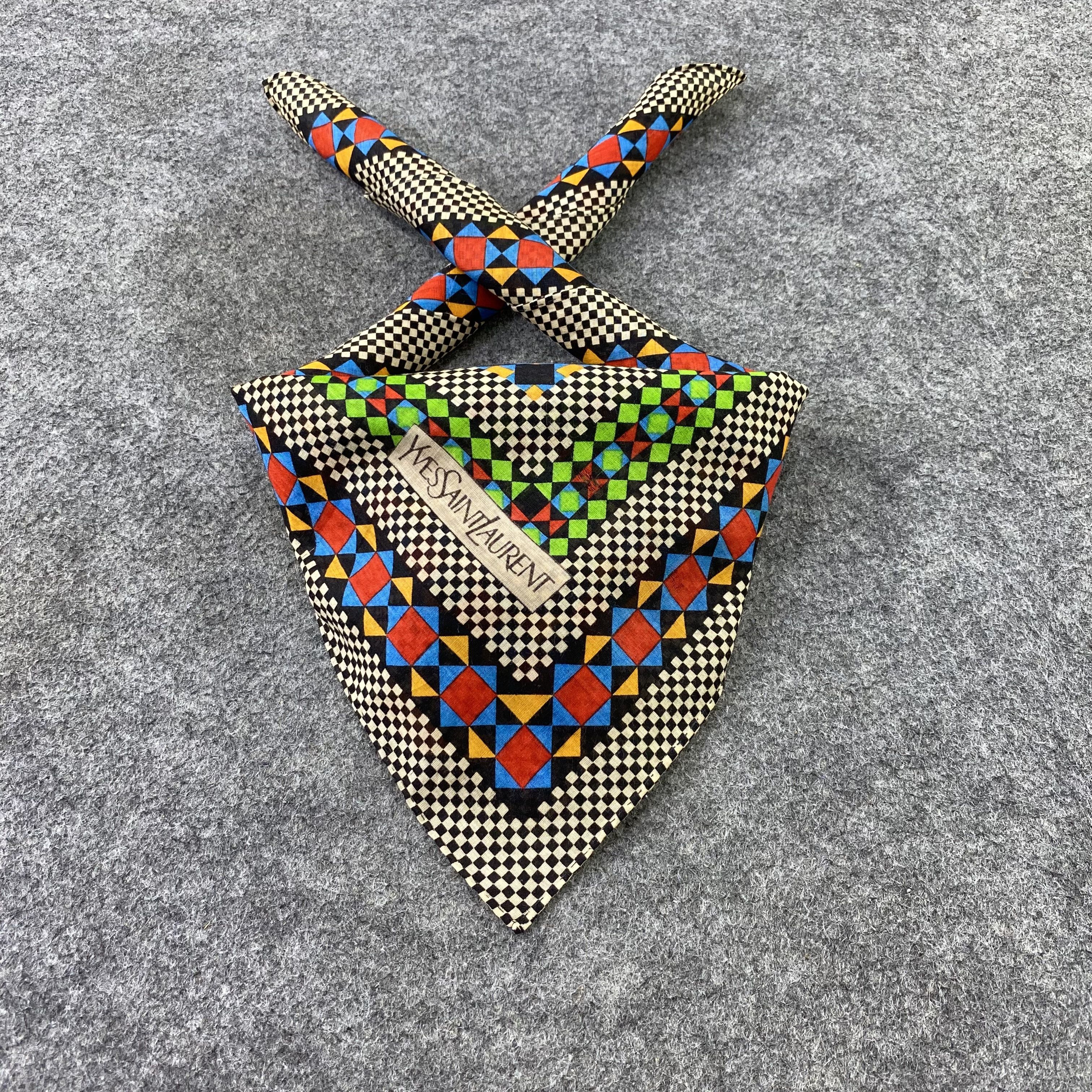 Vintage × Yves Saint Laurent Yves Saint Laurent Handkerchief / Bandana / Neckerchief-B976 Size ONE SIZE - 2 Thumbnail