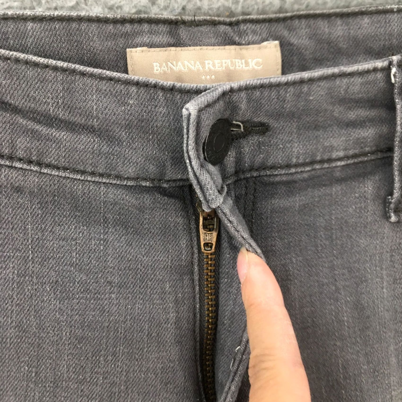 Banana Republic Banana Republic Skinny Fit Jeans Women 29/8 Gray Mid Rise Zip Fly Denim 5-Pocket Size 29" - 4 Thumbnail