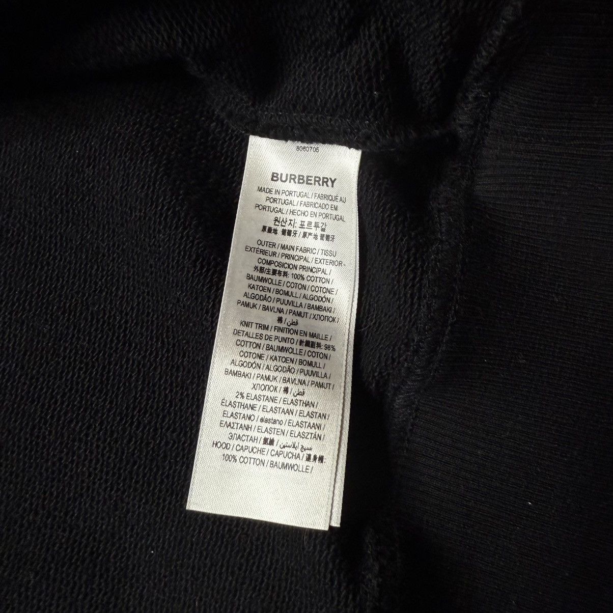 Burberry Samuel Cotton Check-Trimmed Hoodie Size US XXL / EU 58 / 5 - 7 Thumbnail