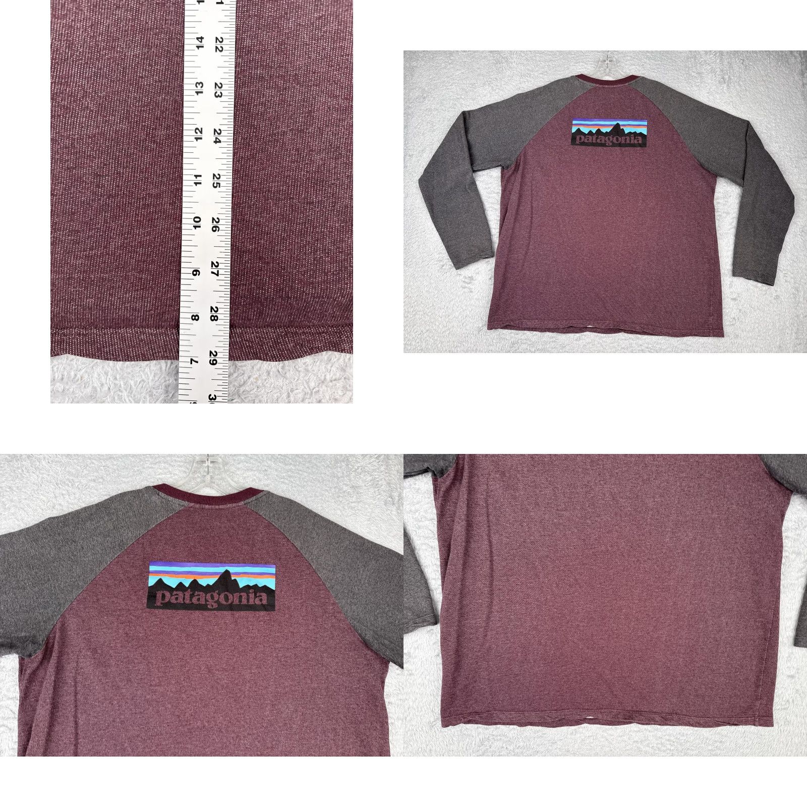 Patagonia Patagonia Sweatshirt Mens 2XL Red Gray French Terry P-6 Logo Lightweight Crew Neck Raglan Long Sleeve Knit Graphic Print Size US XXL / EU 58 / 5 - 9 Thumbnail