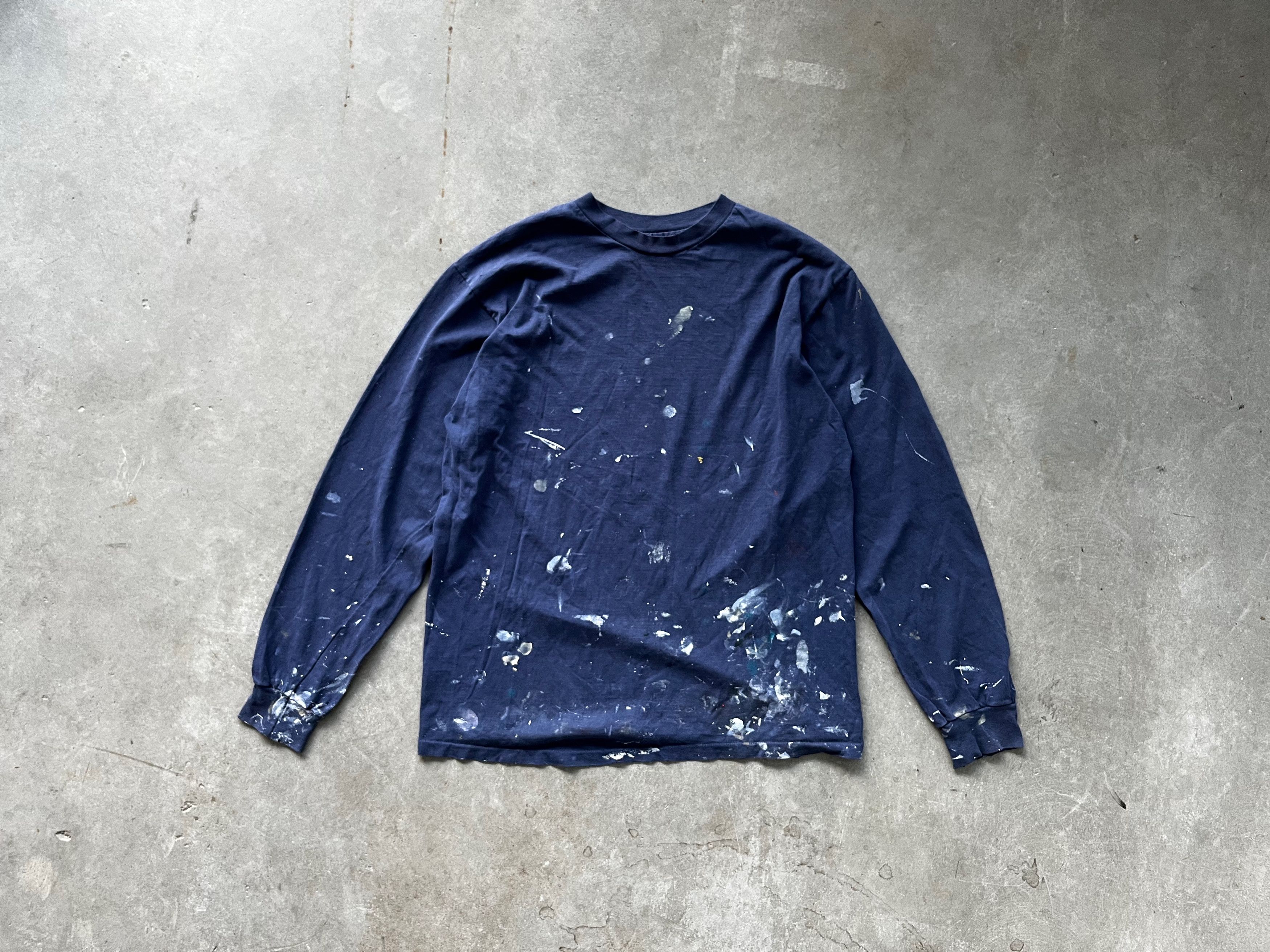 Vintage distressed thrashed paint splattered long sleeve Size US L / EU 52-54 / 3 - 1 Thumbnail