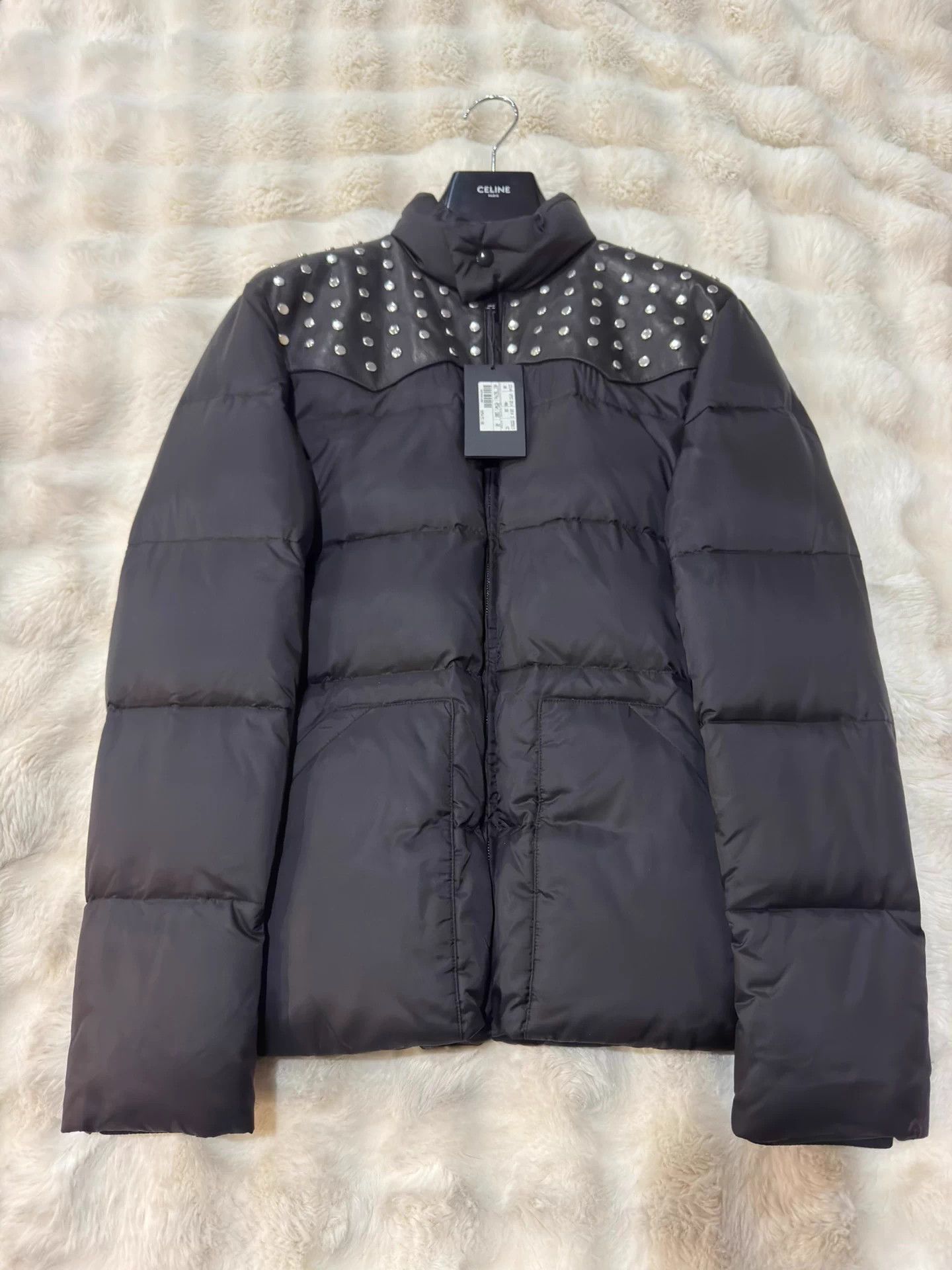 Saint Laurent Paris SLP 14 Studded Sheepskin Down Coat 48 New With Tags Size US M / EU 48-50 / 2 - 1 Thumbnail