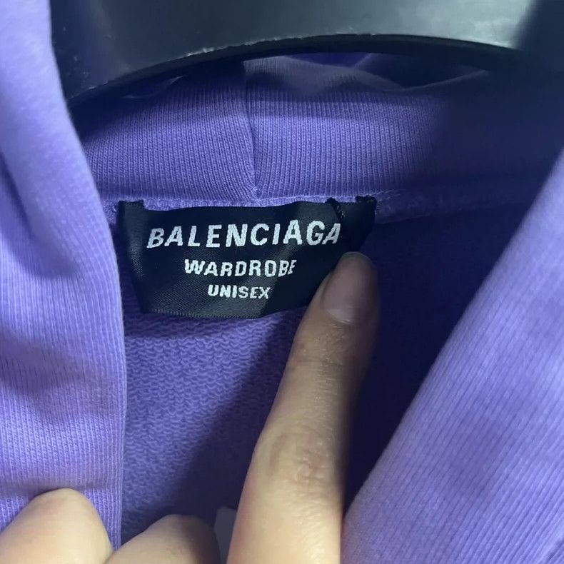 Balenciaga Balenciaga Purple lavender embroidered cola logo hoodie Size US XS / EU 42 / 0 - 4 Thumbnail