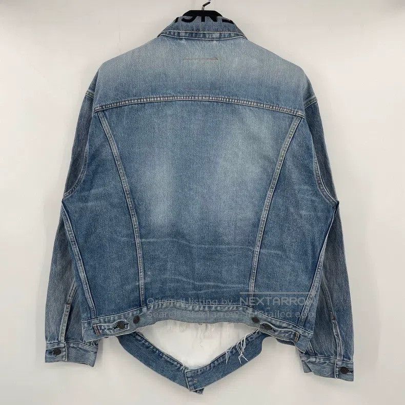 Balenciaga Balenciaga Collar embroidery letter denim jacket Size XS / US 0-2 / IT 36-38 - 2 Thumbnail