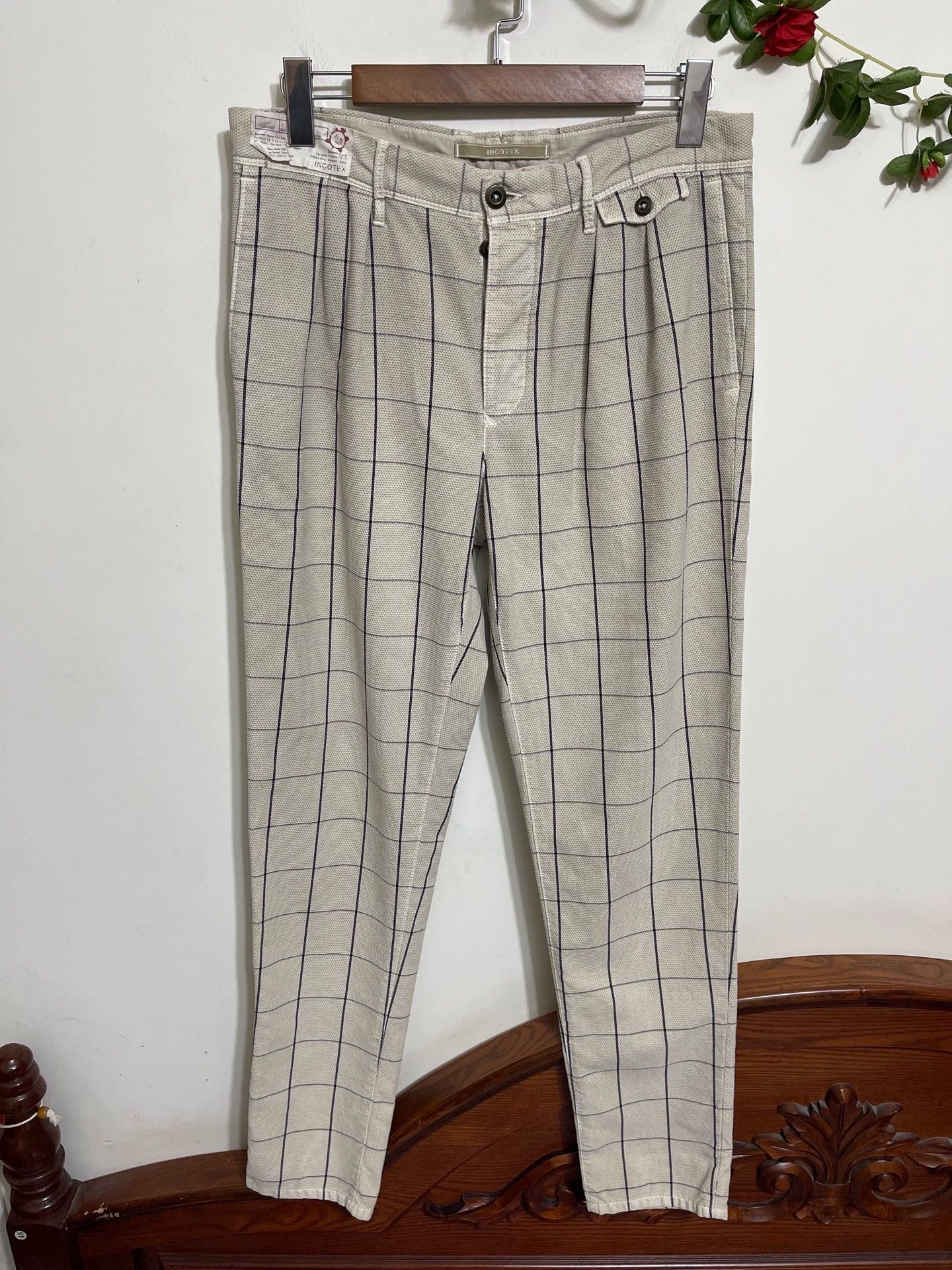 Incotex Incotex Slim Fit Cotton Pants 32 Size US 32 / EU 48 - 1 Thumbnail