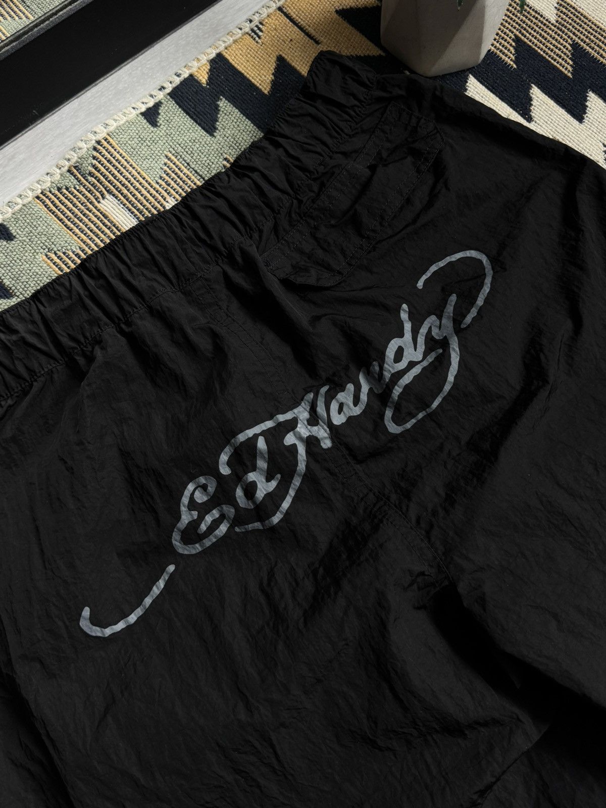 Ed Hardy Ed Hardy Nylon Big Logo Nylon Y2K Pants Size US 30 / EU 46 - 6 Thumbnail