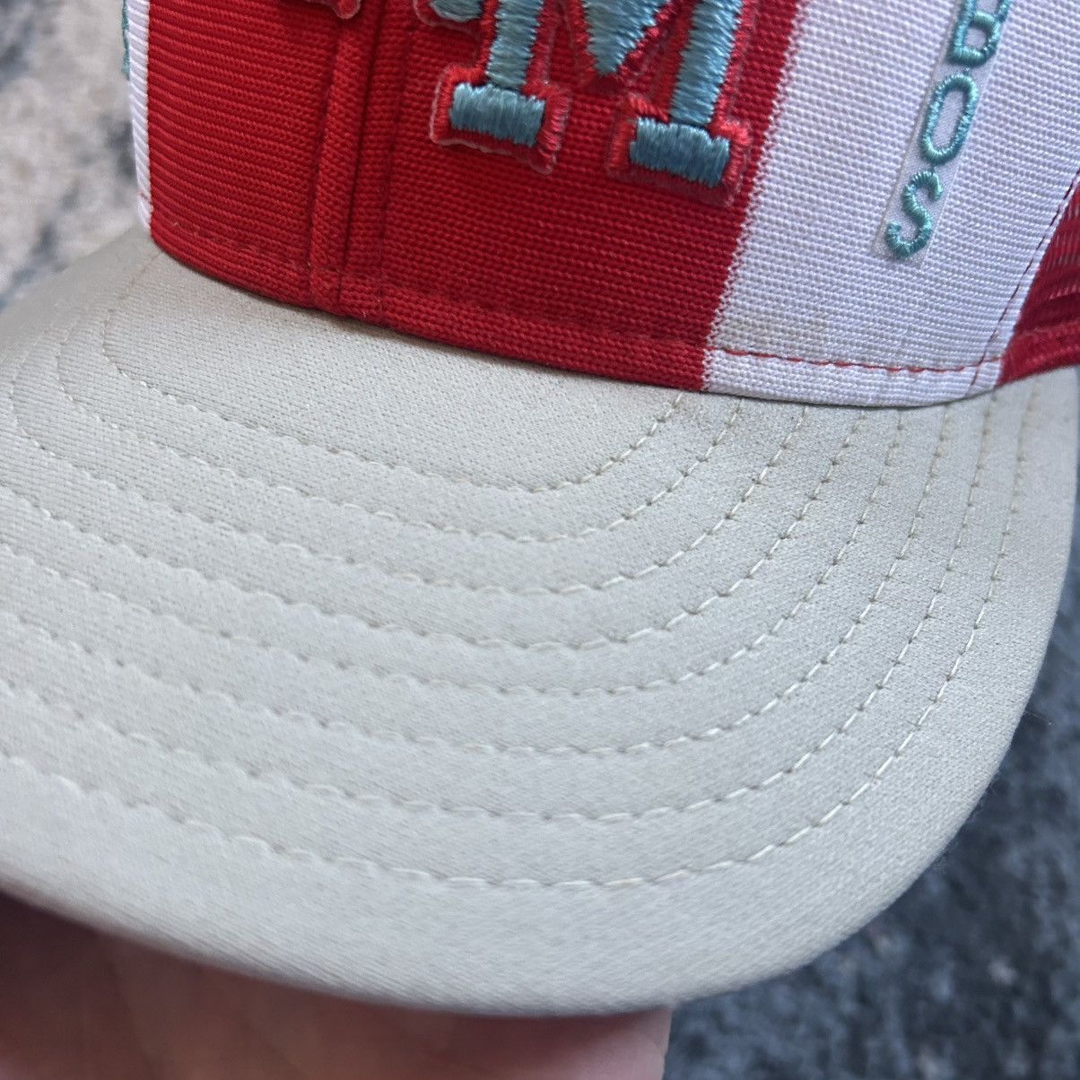 Vintage 80s NEW MEXiCO LOBOS CHERRY SiLVER TURQUOiSE UNM TRUCKER CAP Size ONE SIZE - 4 Thumbnail