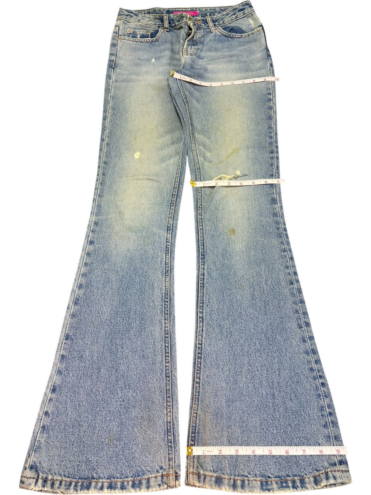 Diesel Vintage Japanese Brand Faded Wash Distress Flare Jeans Size 27" / US 4 / IT 40 - 8 Thumbnail