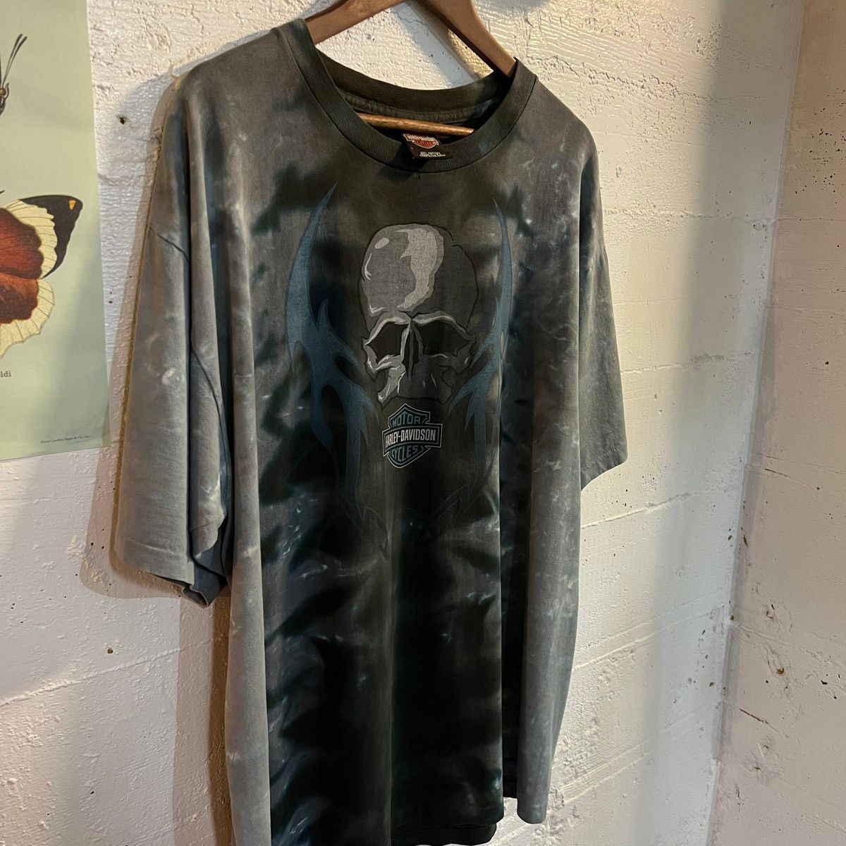 Harley Davidson Vintage Harley Davidson Tie Dye Skull T-Shirt Size US L / EU 52-54 / 3 - 3 Thumbnail