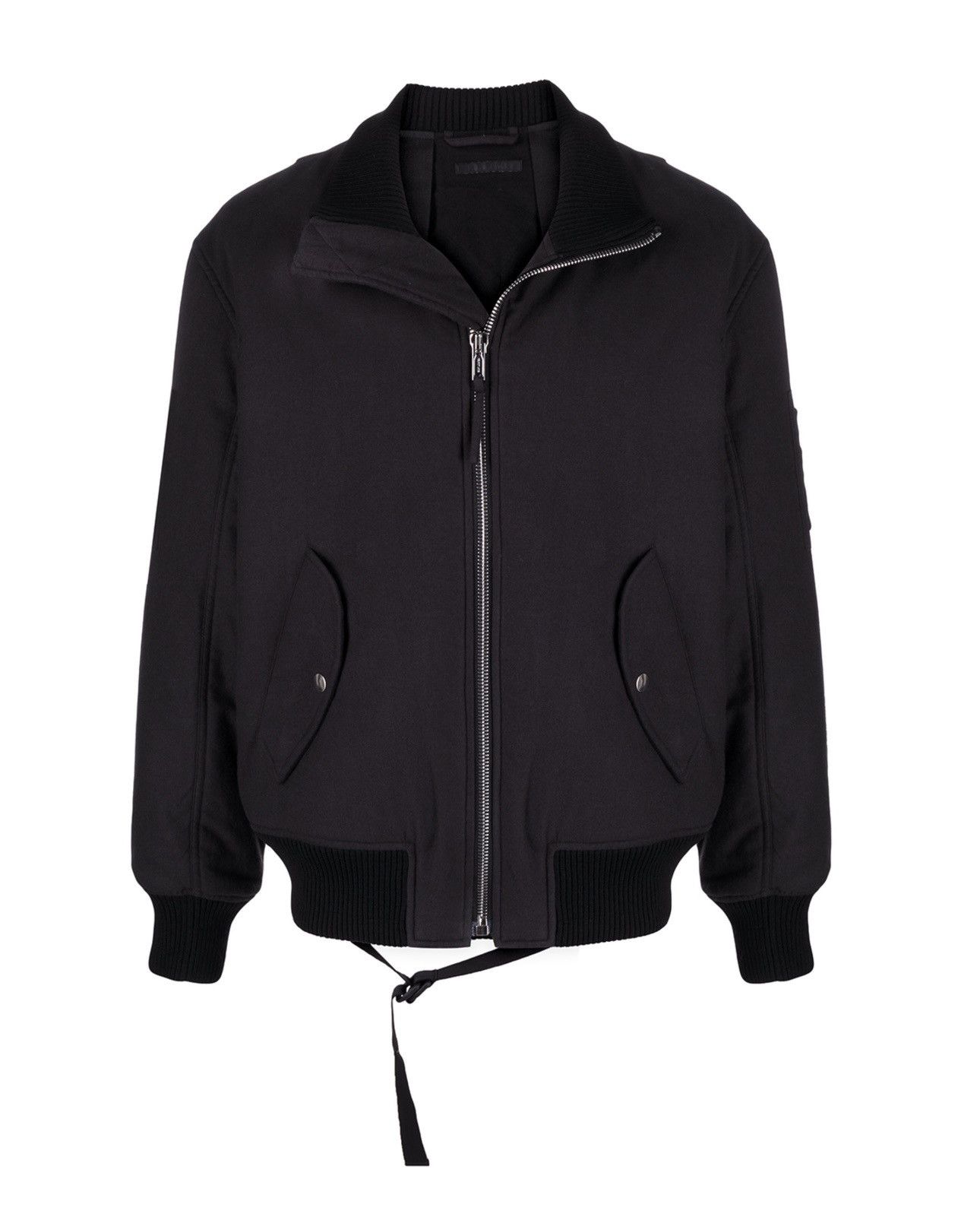 image of Helmut Lang Strapped Bomber Jacket Size Large in Black, Men's