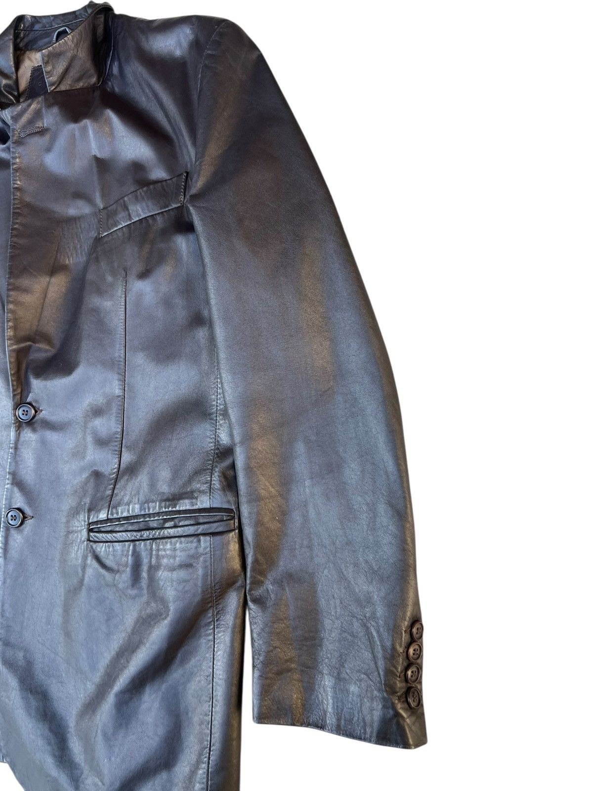 Calvin Klein Vintage CK Calvin Klein Italy Leather Coat Blazer Jacket Size US M / EU 48-50 / 2 - 12 Thumbnail
