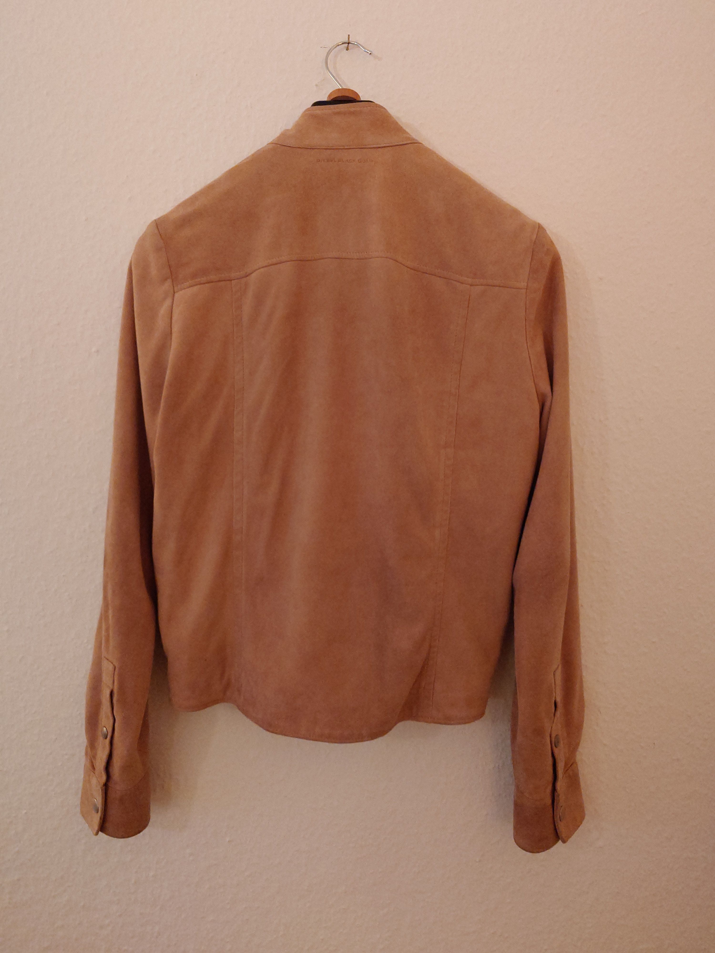 Diesel Black Gold Goat Suede asymmetrical closure cropped biker jacket Size US M / EU 48-50 / 2 - 9 Thumbnail