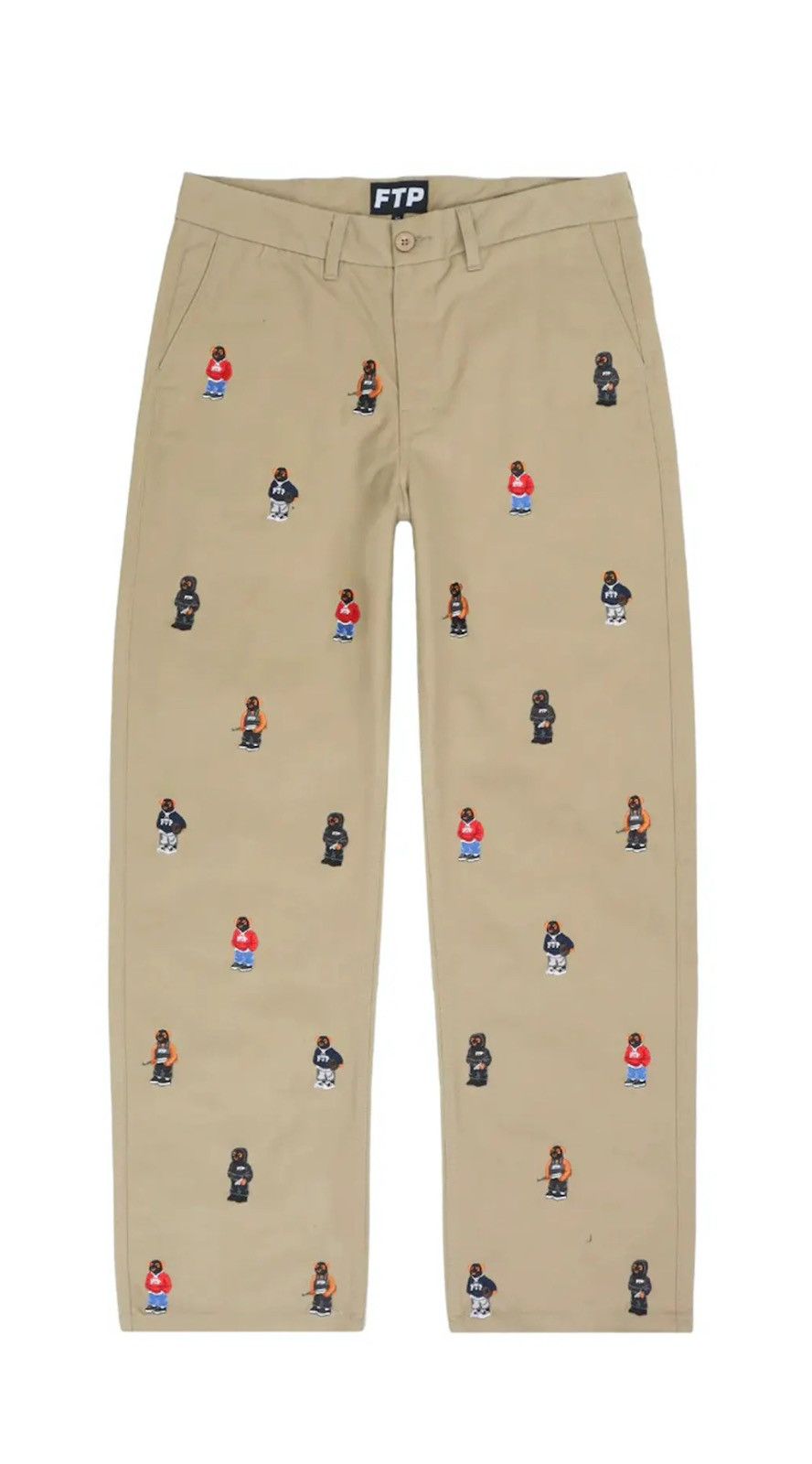 Fuck The Population FTP Polo Bear Tan Chino Pants Size US 34 / EU 50 - 1 Thumbnail