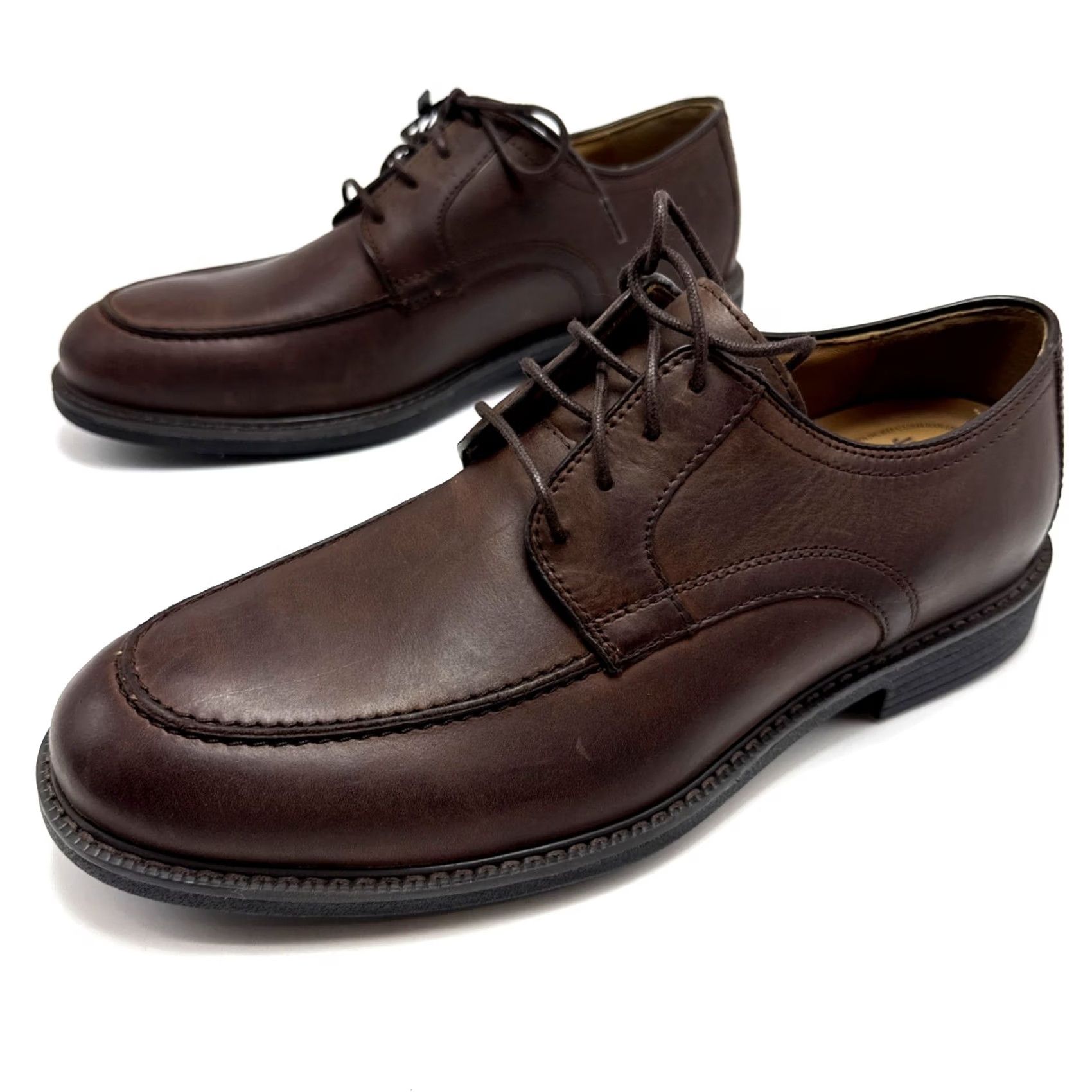 Johnston & Murphy Johnston & Murphy Warner Sheepskin Oxford Mens Size 8M Brown Lace Up Dress Shoes Size US 8 / EU 41 - 2 Thumbnail