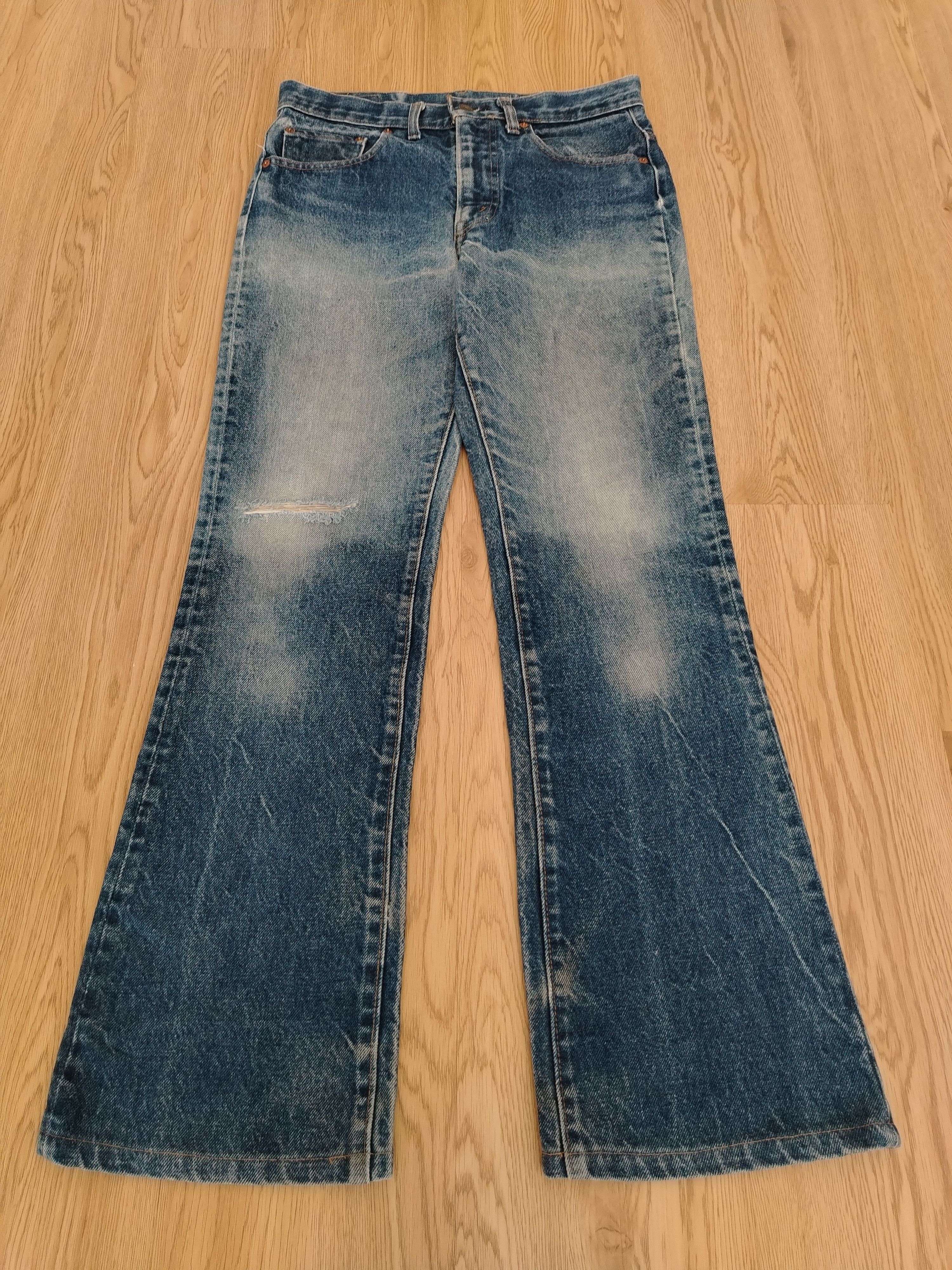 image of Distressed Denim x Levis 517 Jeans Bootcut Talon Vintage Button 2 in Blue, Men's (Size 31)