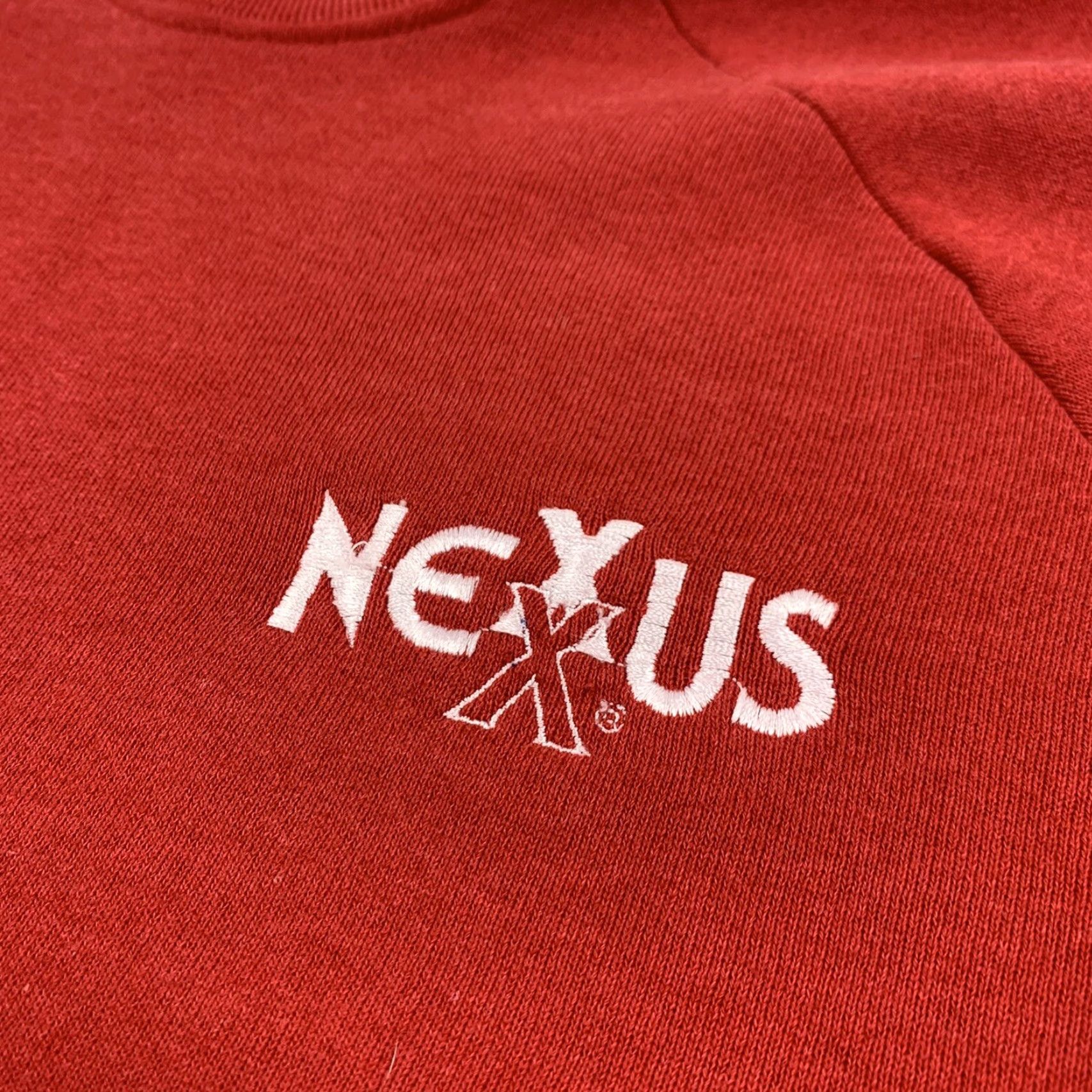 Fruit Of The Loom VINTAGE Fruit of the Loom Nexus Hair Care Sweatshirt XL Red Embroidered Crewneck Activewear 90s Womens Size XL / US 12-14 / IT 48-50 - 3 Thumbnail