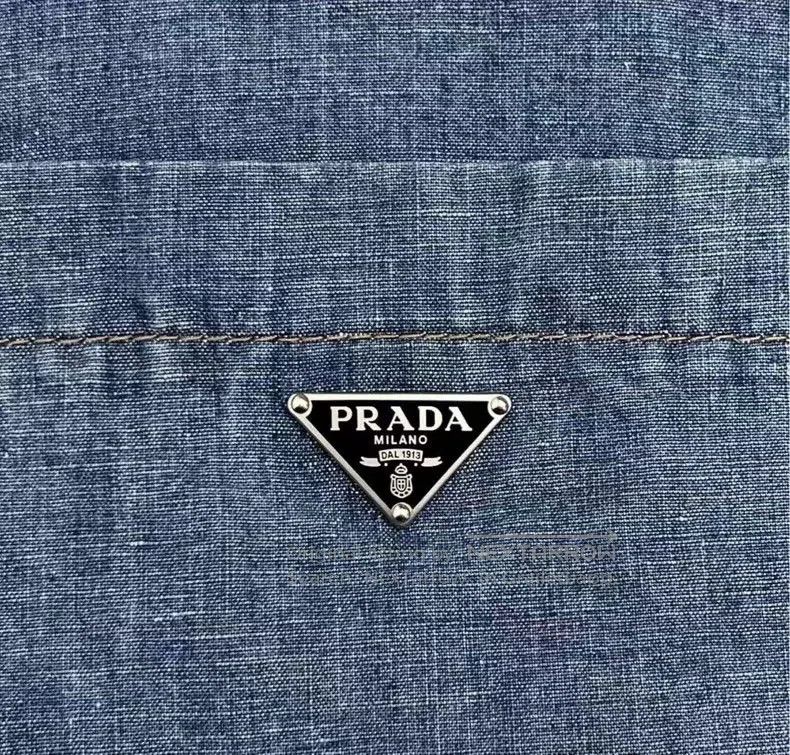Prada Prada SS23 Denim Short Sleeve Shirt. Size US M / EU 48-50 / 2 - 5 Thumbnail