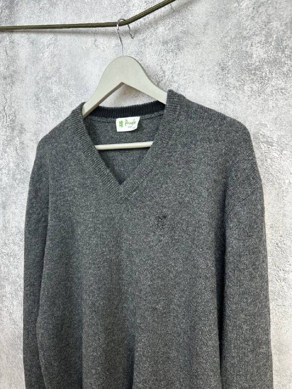 Pringle Of Scotland Pringle of Scotland GOLF Glebe Pure New Wool Sweater Dark Size US XXL / EU 58 / 5 - 5 Thumbnail