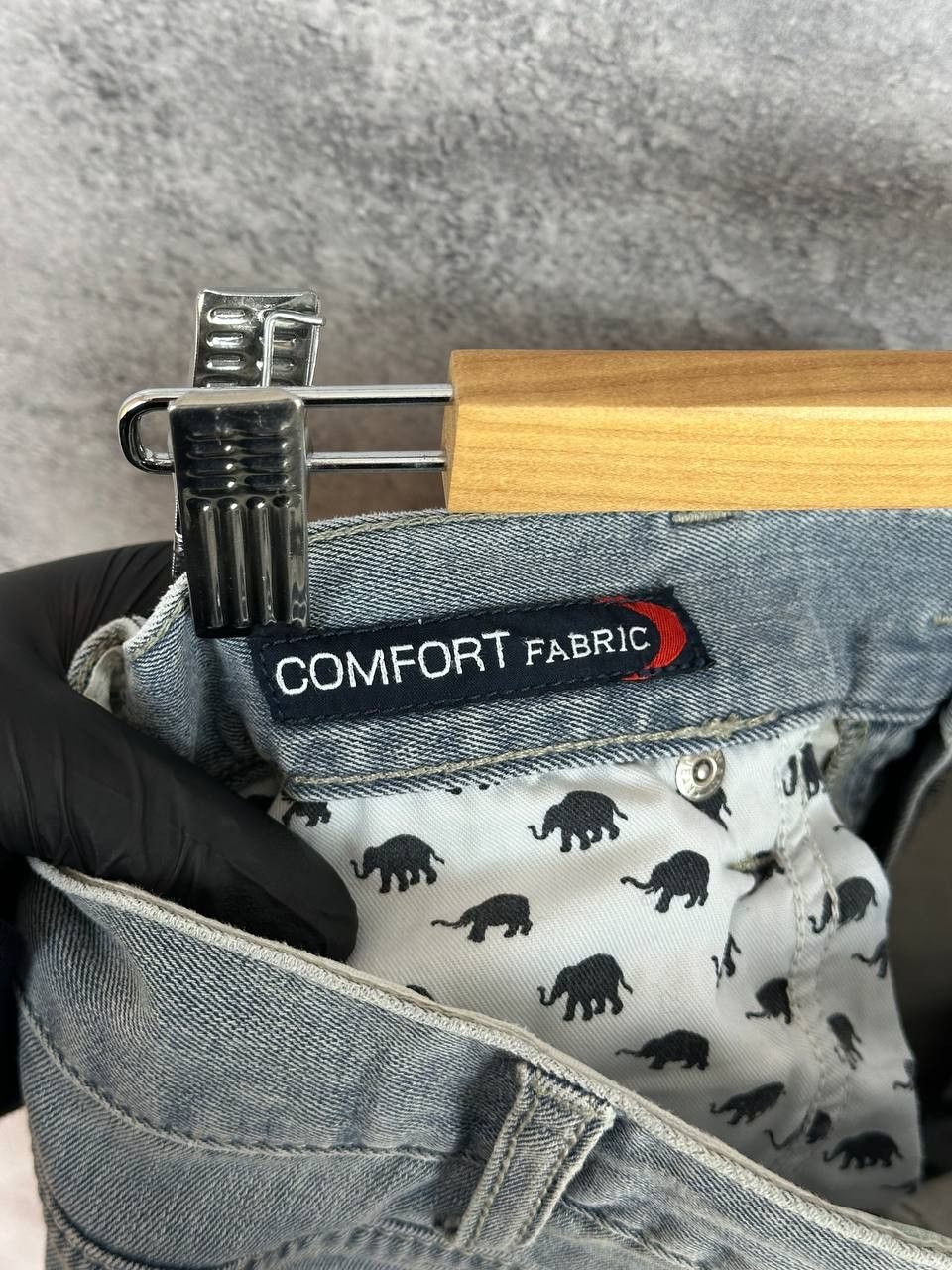 Giorgio Armani Armani Jeans AJ Jungle City Elephant Print Light Slim Jeans Size US 33 - 14 Thumbnail