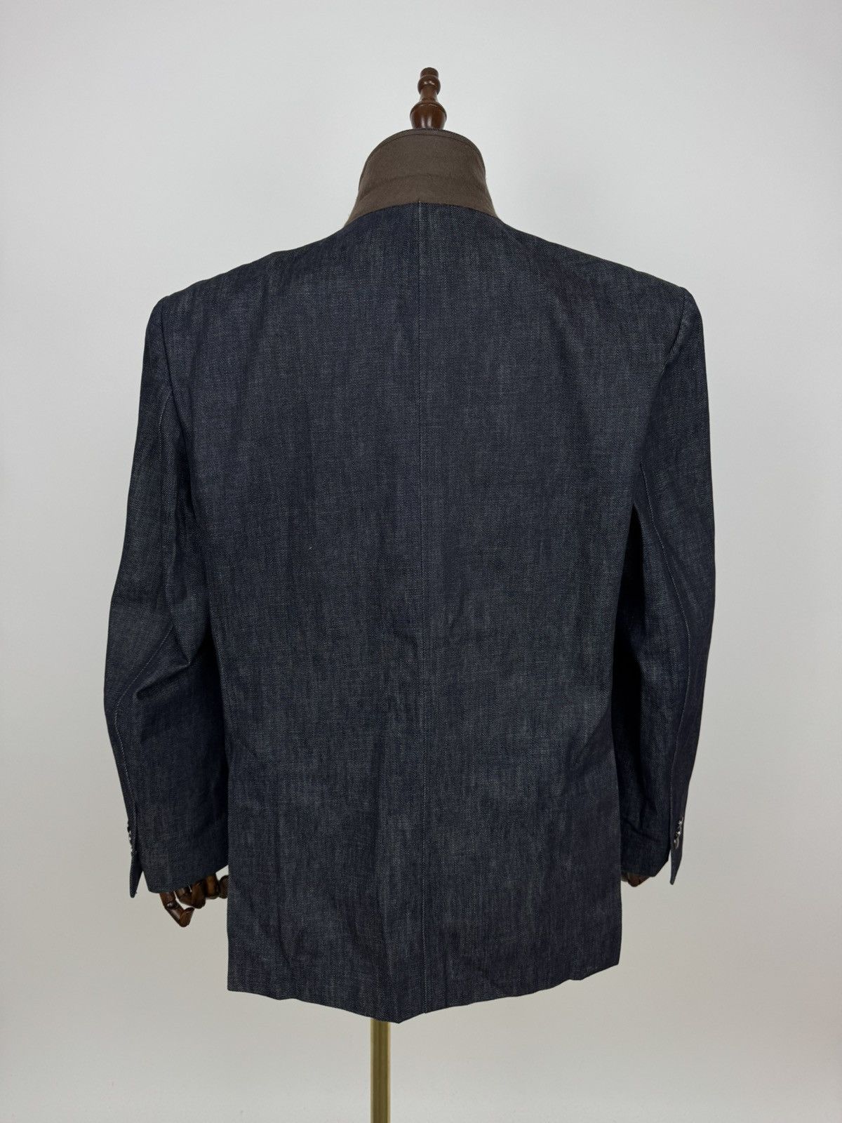 Other Denim Bespoke blue blazer indigo denim sports jacket Size 46R - 11 Thumbnail