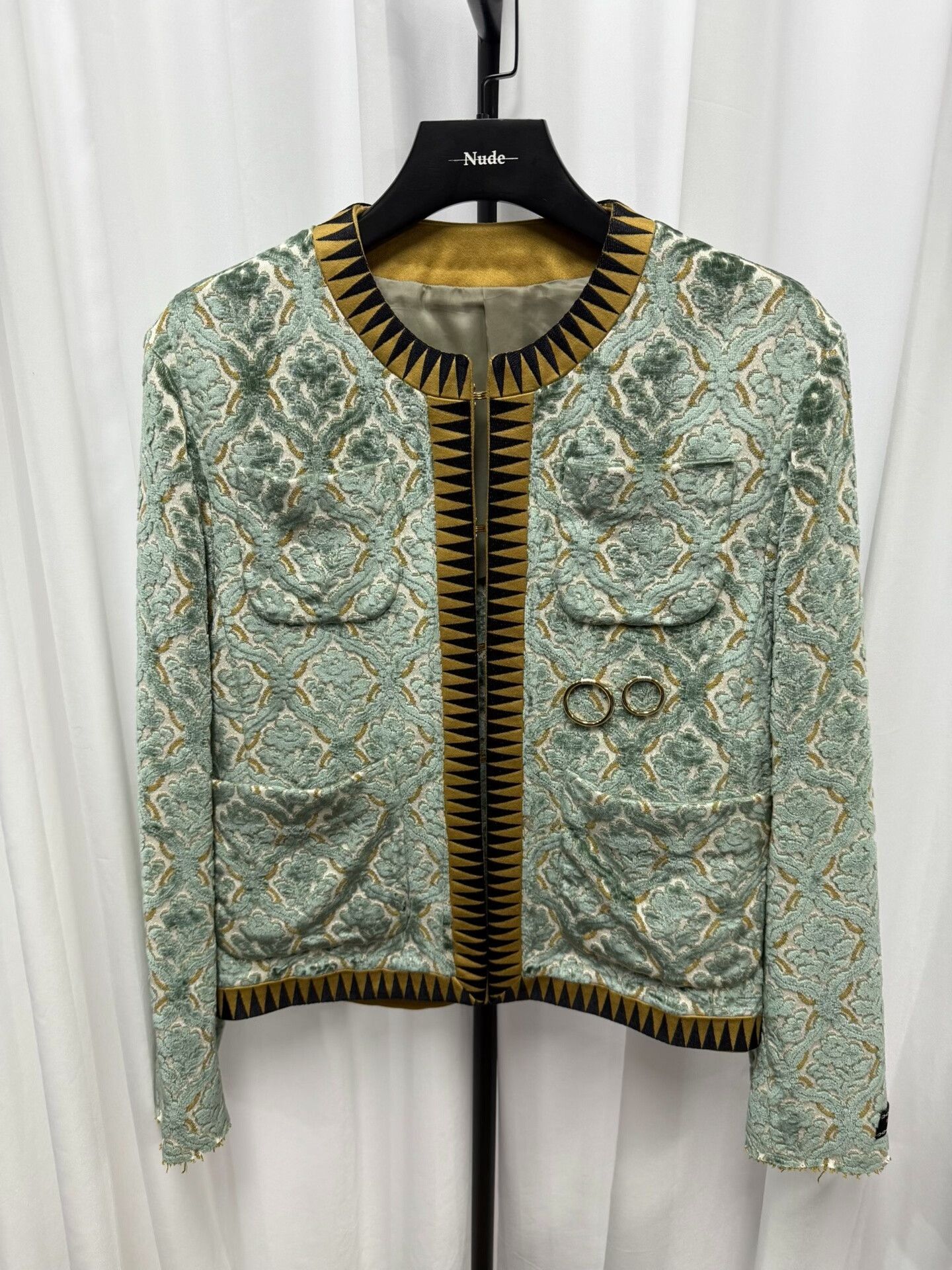 Comme des Garcons velvety jacquard jacket with zigzag detailing Size US M / EU 48-50 / 2 - 1 Thumbnail