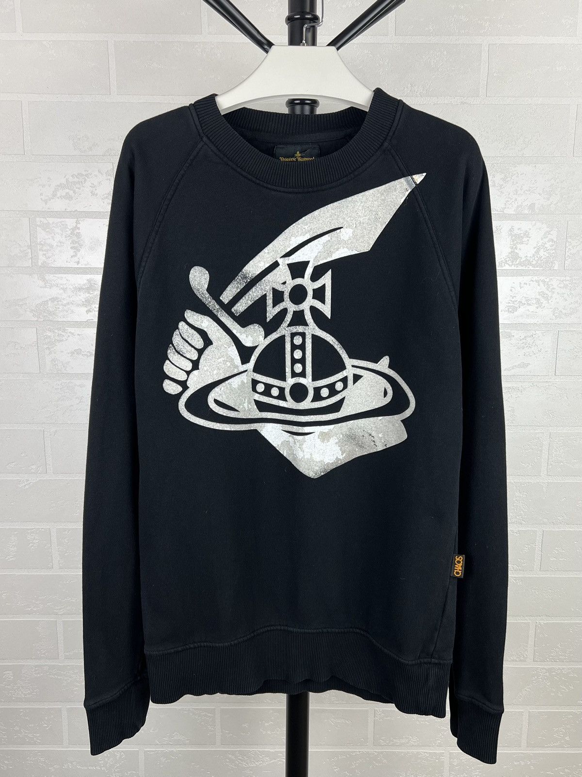 Vivienne Westwood VIVIENNE WESTWOOD Sweatshirt ANGLOMANIA Big Orb Logo Black Size US XS / EU 42 / 0 - 1 Thumbnail
