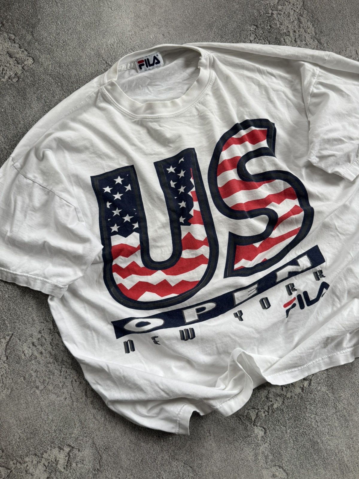 Fila Fila retro vintage USA 🇺🇸 open New York tee tshirts 90s Size US L / EU 52-54 / 3 - 3 Thumbnail