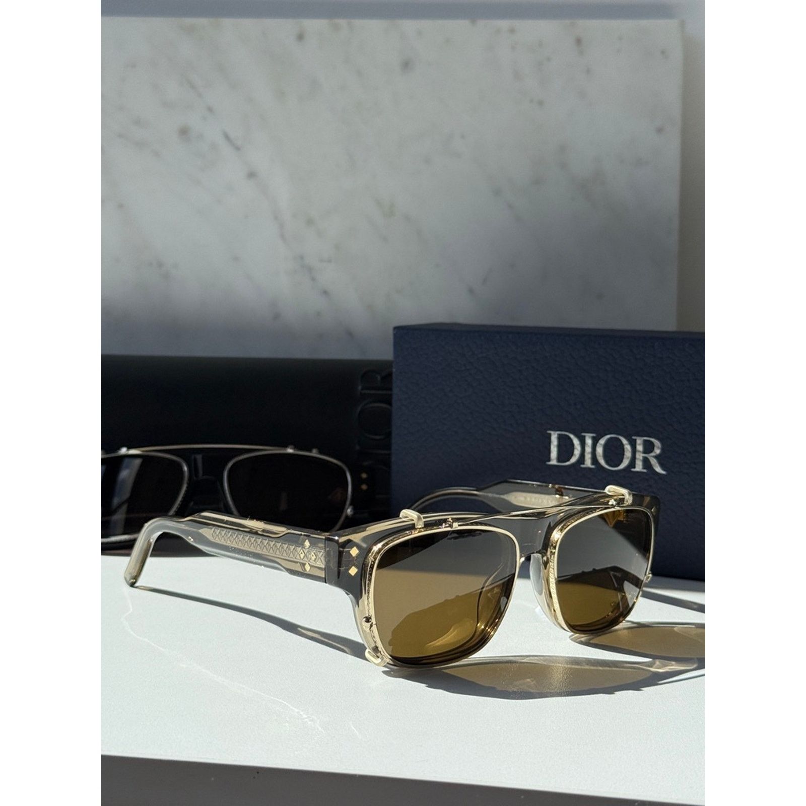 Dior NEW Dior CD DiamondO S10I Clip On Frames in Brown $720 Size ONE SIZE - 14 Thumbnail
