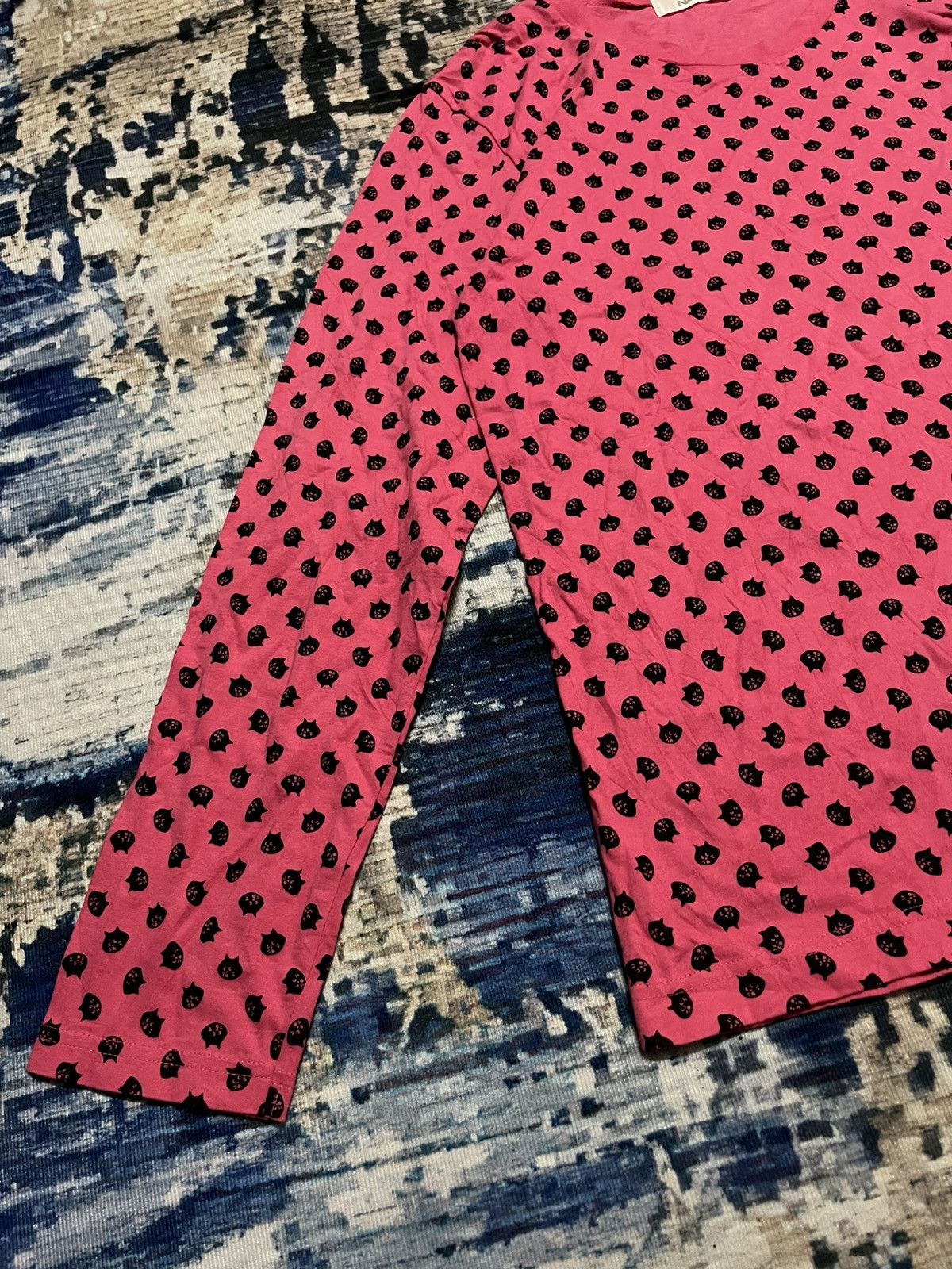Ne-Net Ne-Net issey miyake full print head cat long sleeve tee Size L / US 10 / IT 46 - 11 Thumbnail