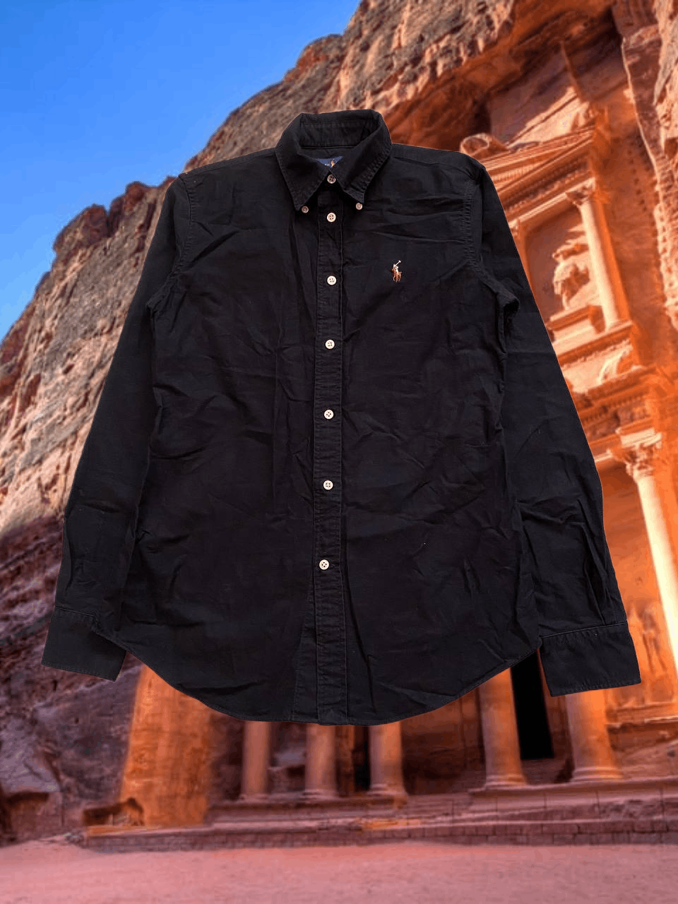 Ralph Lauren Vintage Shirt black logo Y2K Ralph Lauren custom fit Size US S / EU 44-46 / 1 - 1 Thumbnail