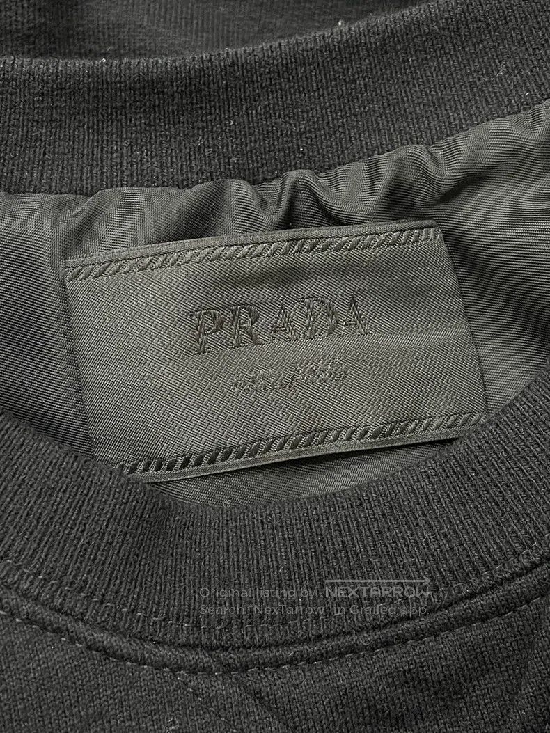 Prada Prada Black big logo sweatshirt Size US XXL / EU 58 / 5 - 3 Thumbnail