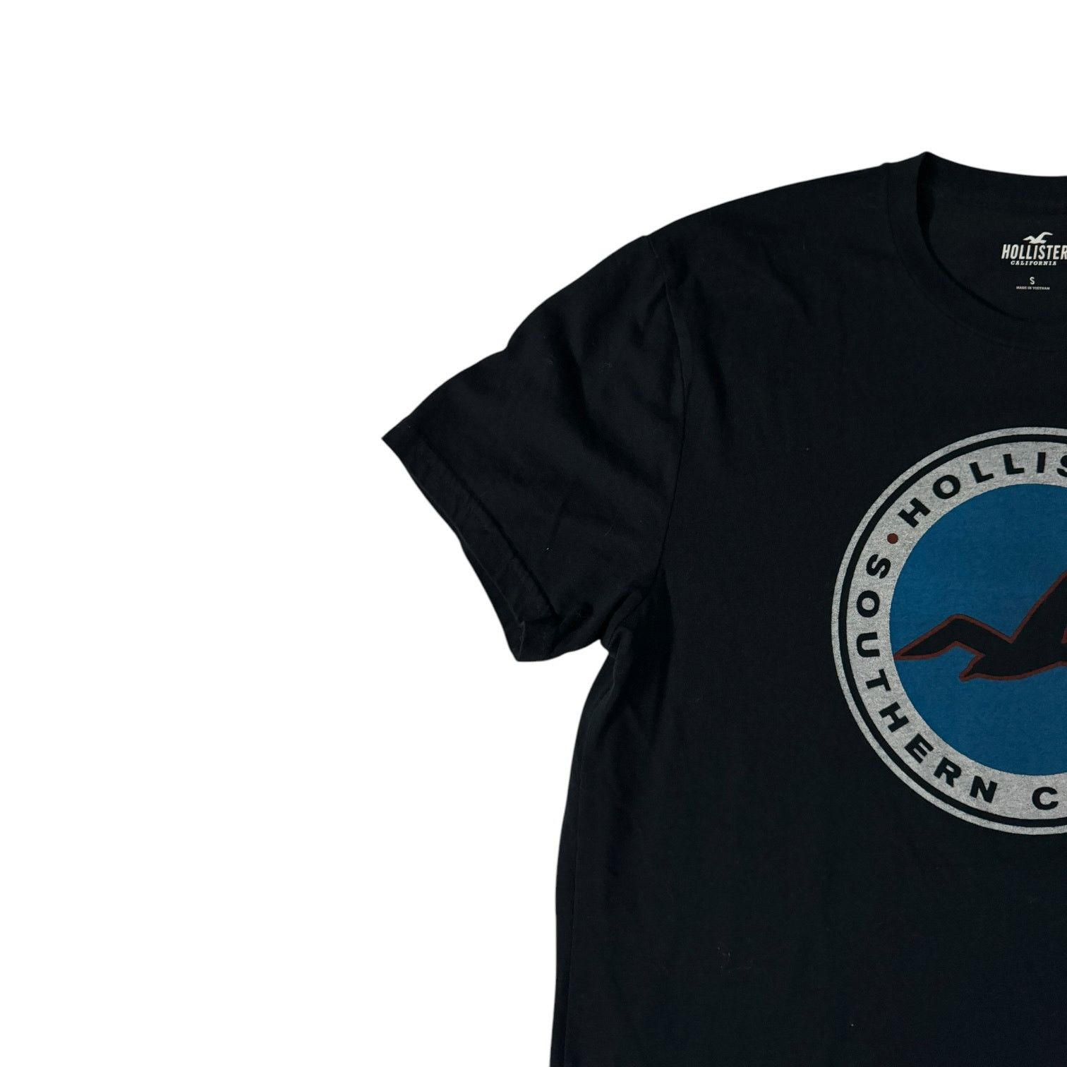 Hollister Hollister Dark Blue Chest Graphic Logo Super Soft T Shirt SM Size US S / EU 44-46 / 1 - 4 Thumbnail