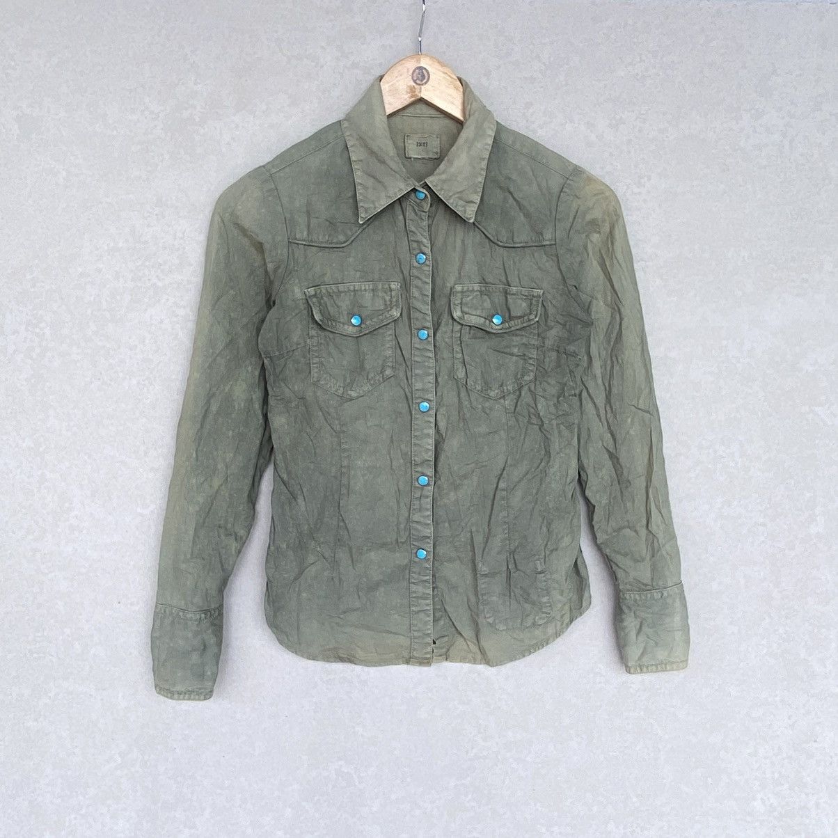 Other Vintage Olive Green Button Up Pullover Jumper Size S Size US S / EU 44-46 / 1 - 1 Thumbnail