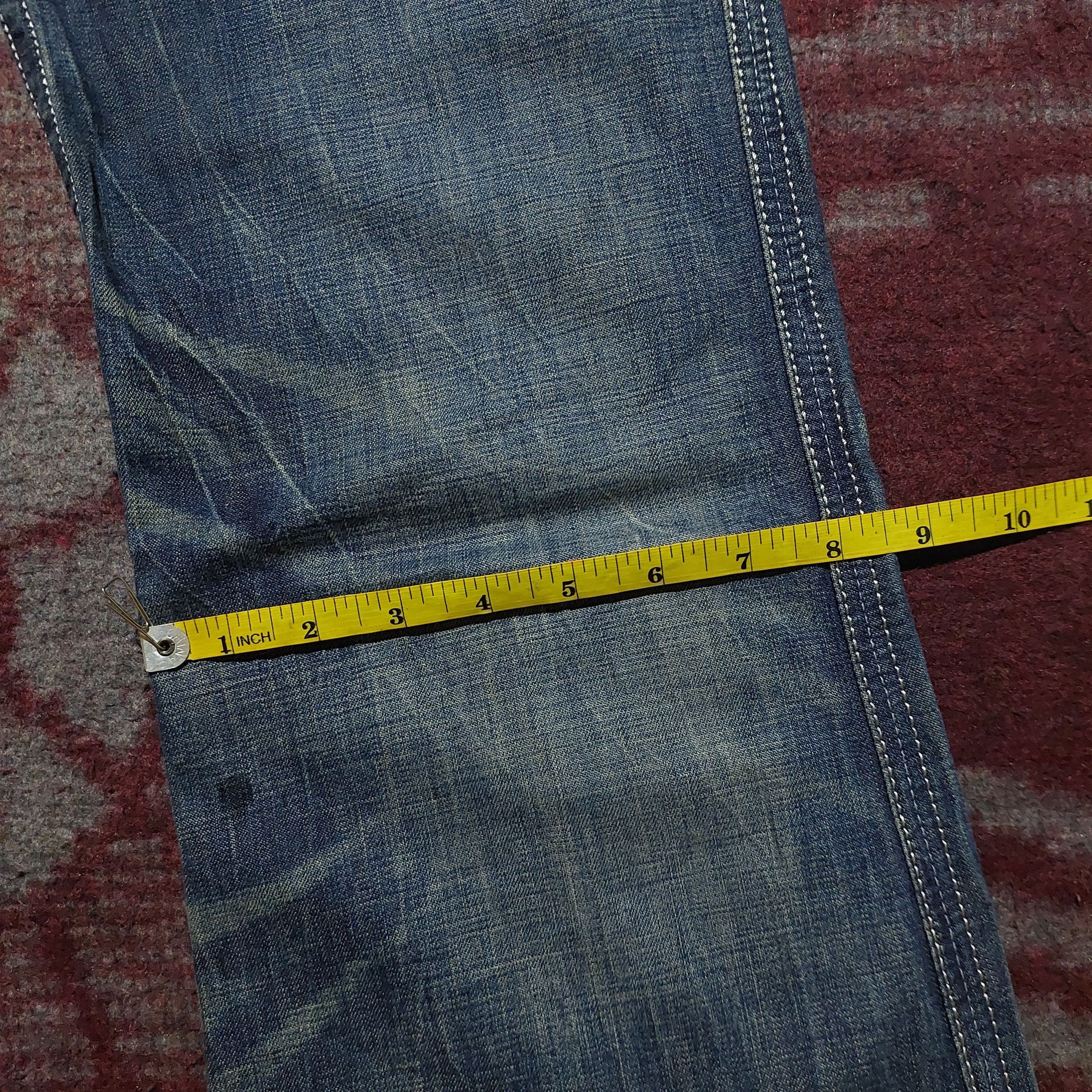GOA Brapper japanese faded wash blue jeans super flared Size US 27 - 18 Thumbnail